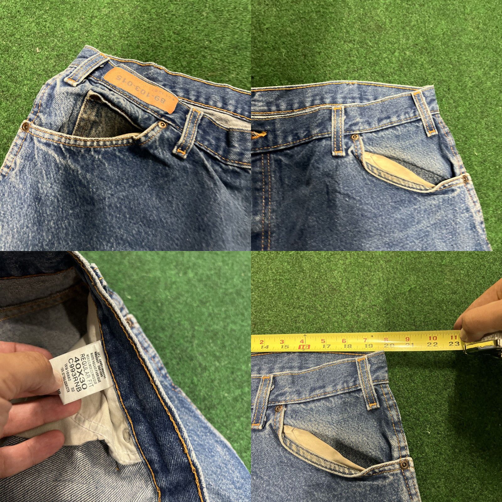 Dickies Dickies Jeans Mens 40x30 Blue Denim Straight Leg Cotton Workwear Size US 40 / EU 56 - 8 Thumbnail