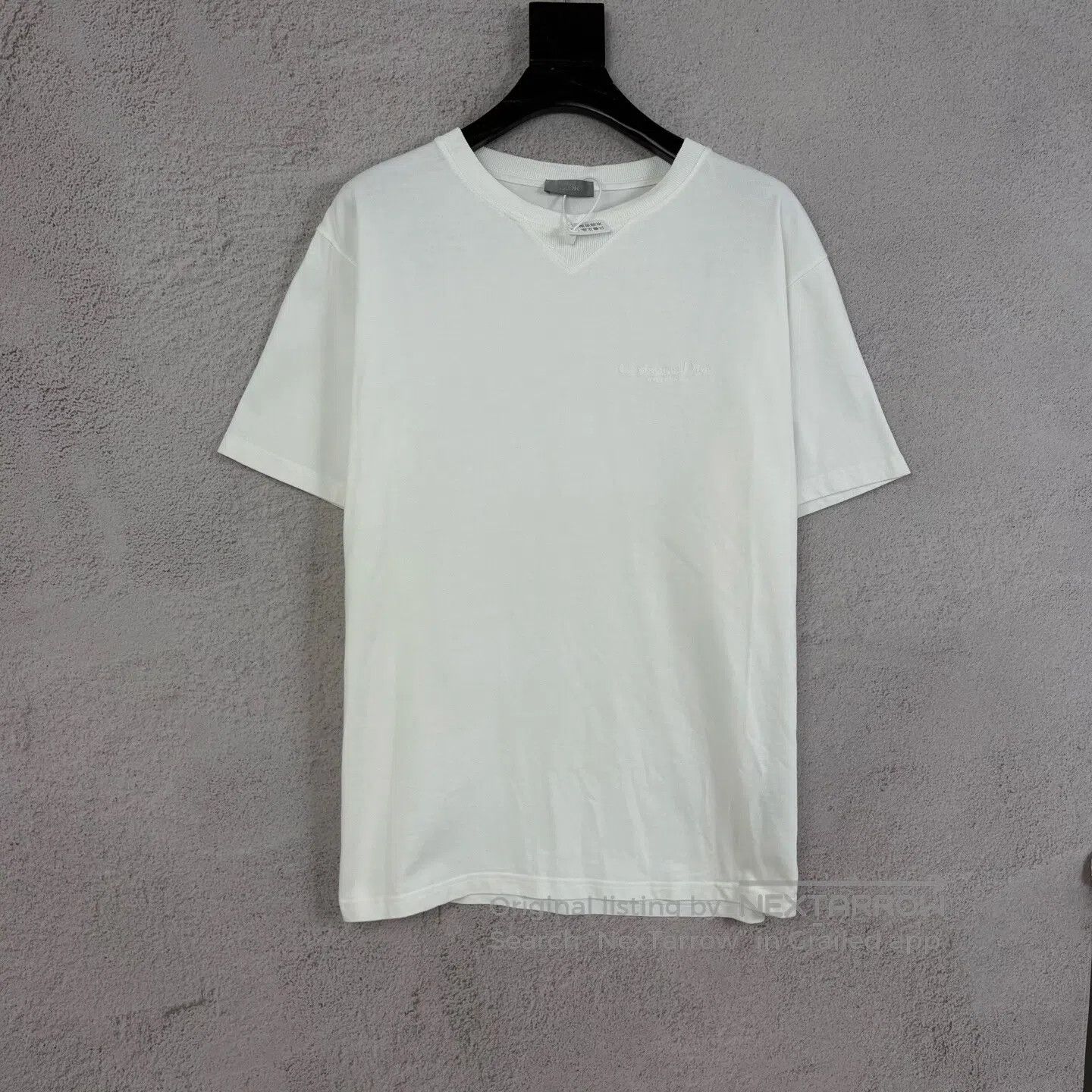 Dior Dior White shirt with letter embroidery logo and short sle Size US XL / EU 56 / 4 - 1 Thumbnail