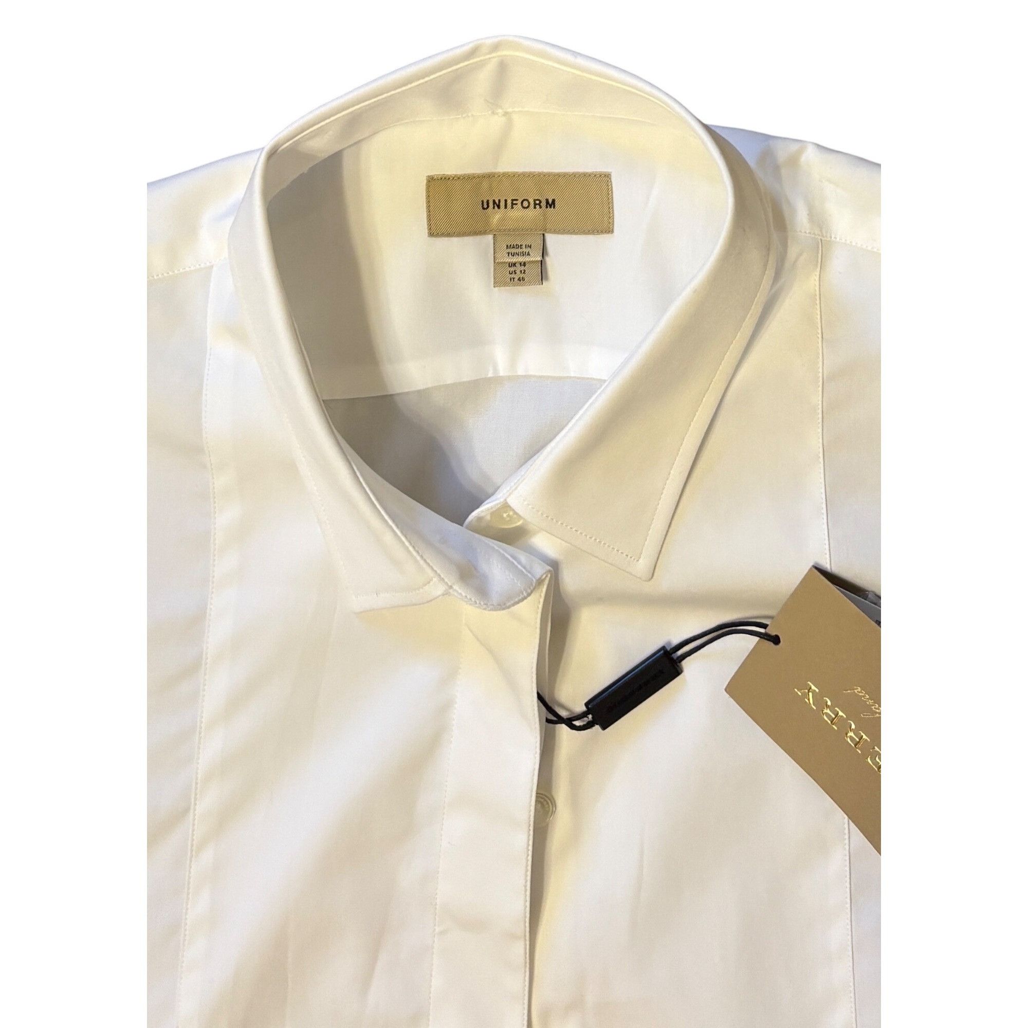 Burberry NWT Burberry London 12 UK 14 Uniform White Tuxedo Shirt Blou Size XL / US 12-14 / IT 48-50 - 6 Thumbnail