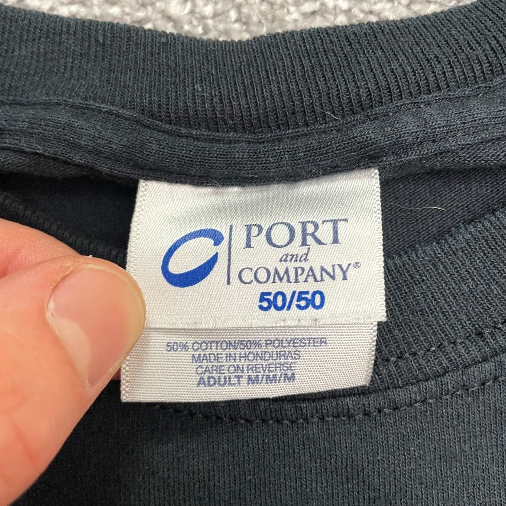Port & Company Port & Company 50/50 Graphic T-Shirt Unisex M Black Crew Neck Short Sleeve Size M / US 6-8 / IT 42-44 - 5 Thumbnail