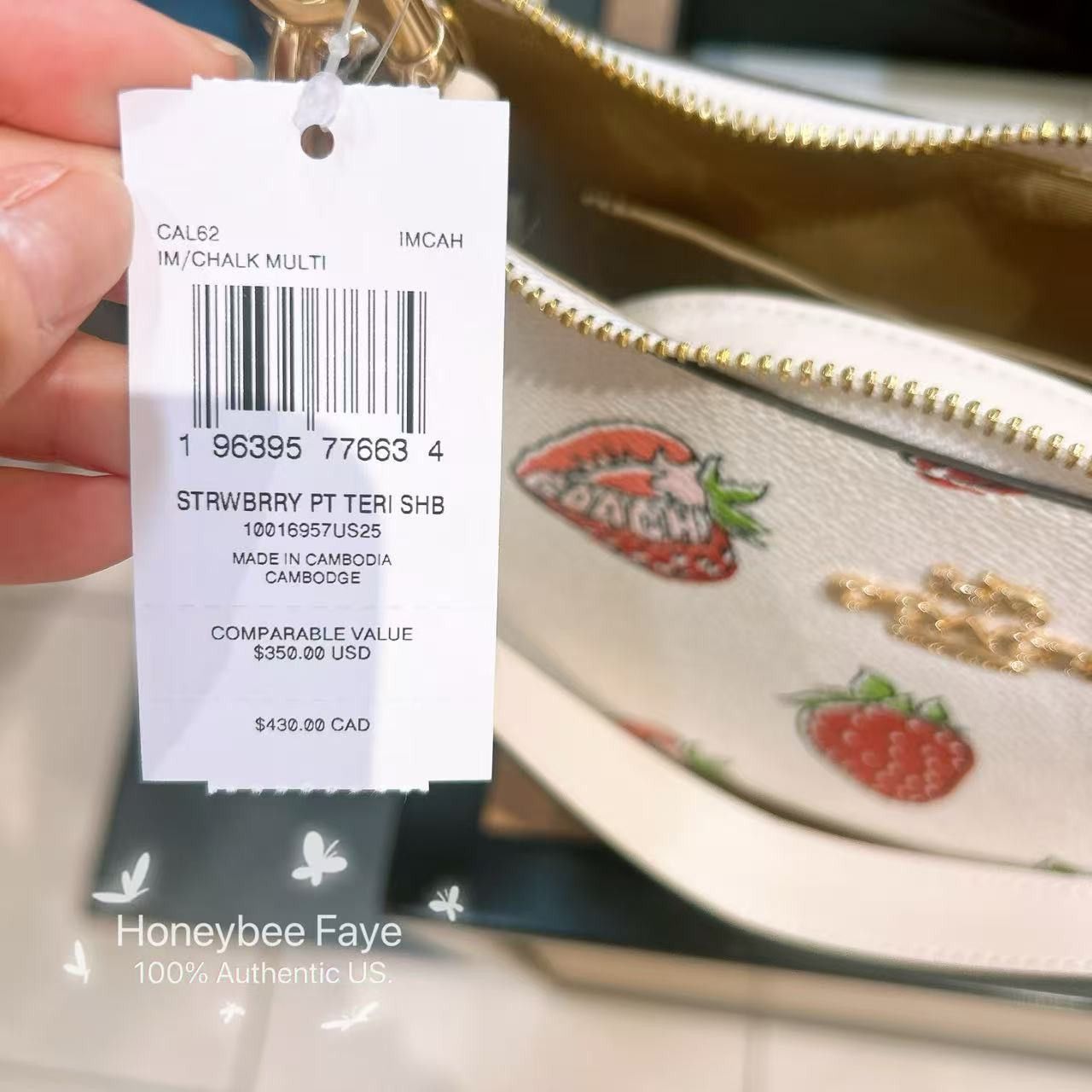 Coach NWT Coach Teri Shoulder Bag With Strawberry Print CAL62 Size ONE SIZE - 6 Thumbnail