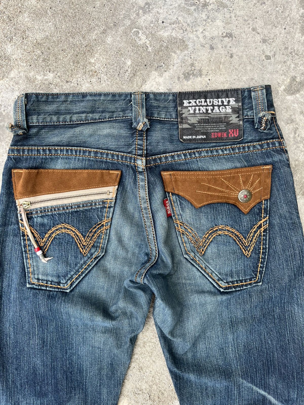 Edwin Rare Edwin XU Regular Distressed Denim Jeans Size US 30 / EU 46 - 12 Thumbnail