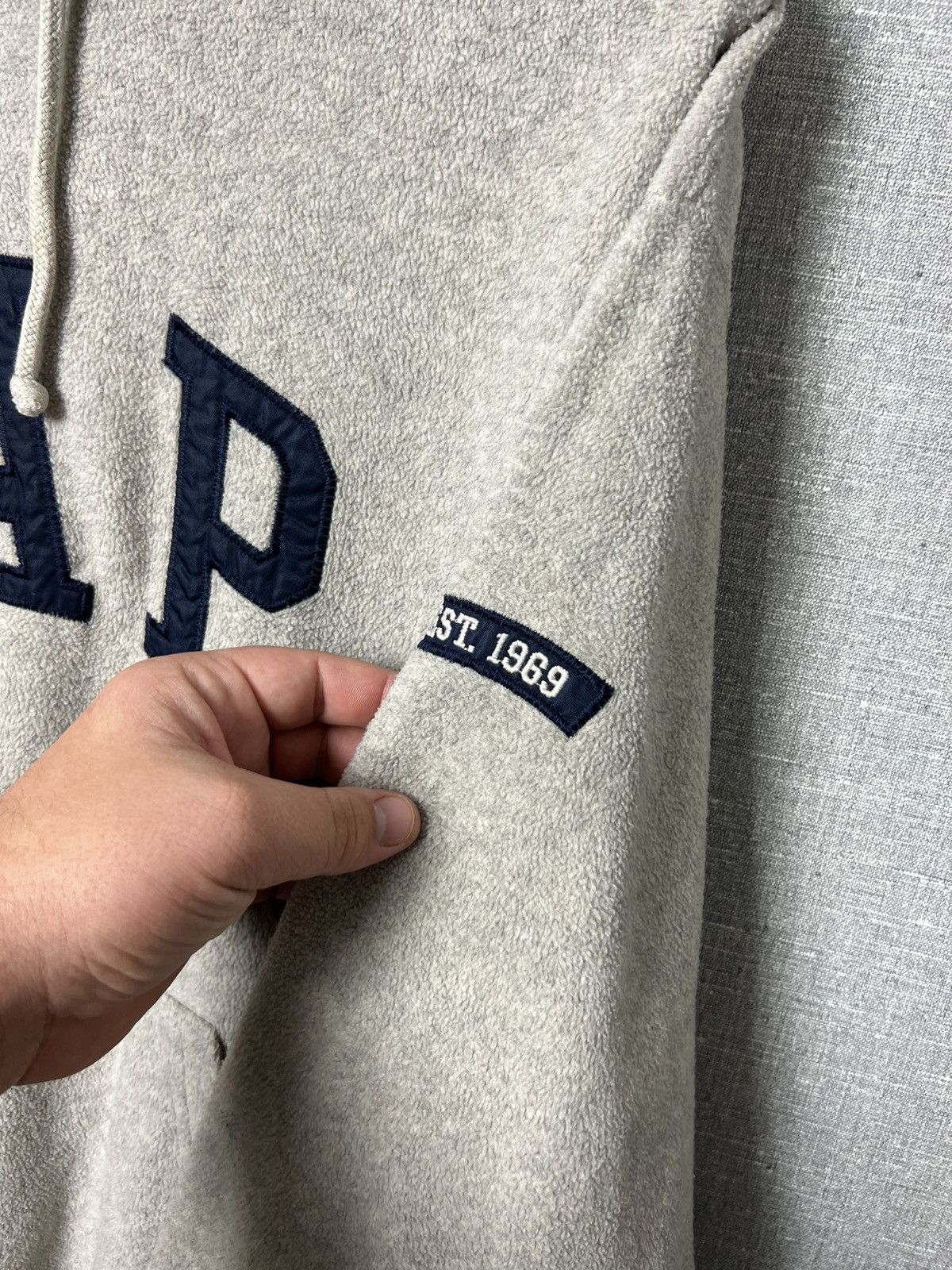 Gap Vintage Gap Pullover Fleece Grey Oversized Hoodie Size US M / EU 48-50 / 2 - 7 Thumbnail