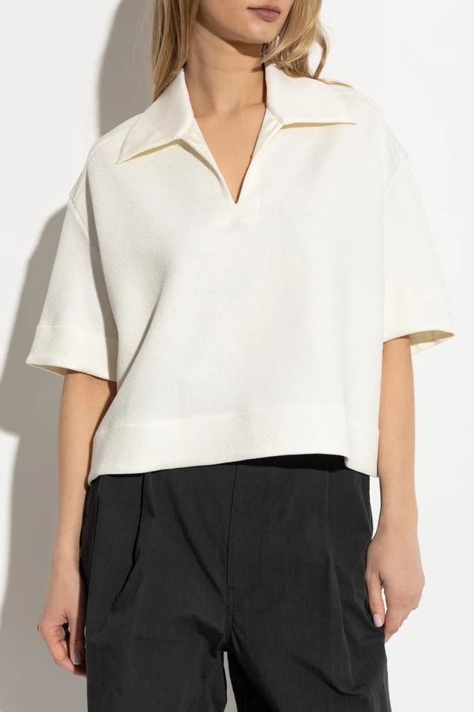 Jil Sander o1loc1c0426 Loose Fit Polo in White Size M / US 6-8 / IT 42-44 - 3 Thumbnail