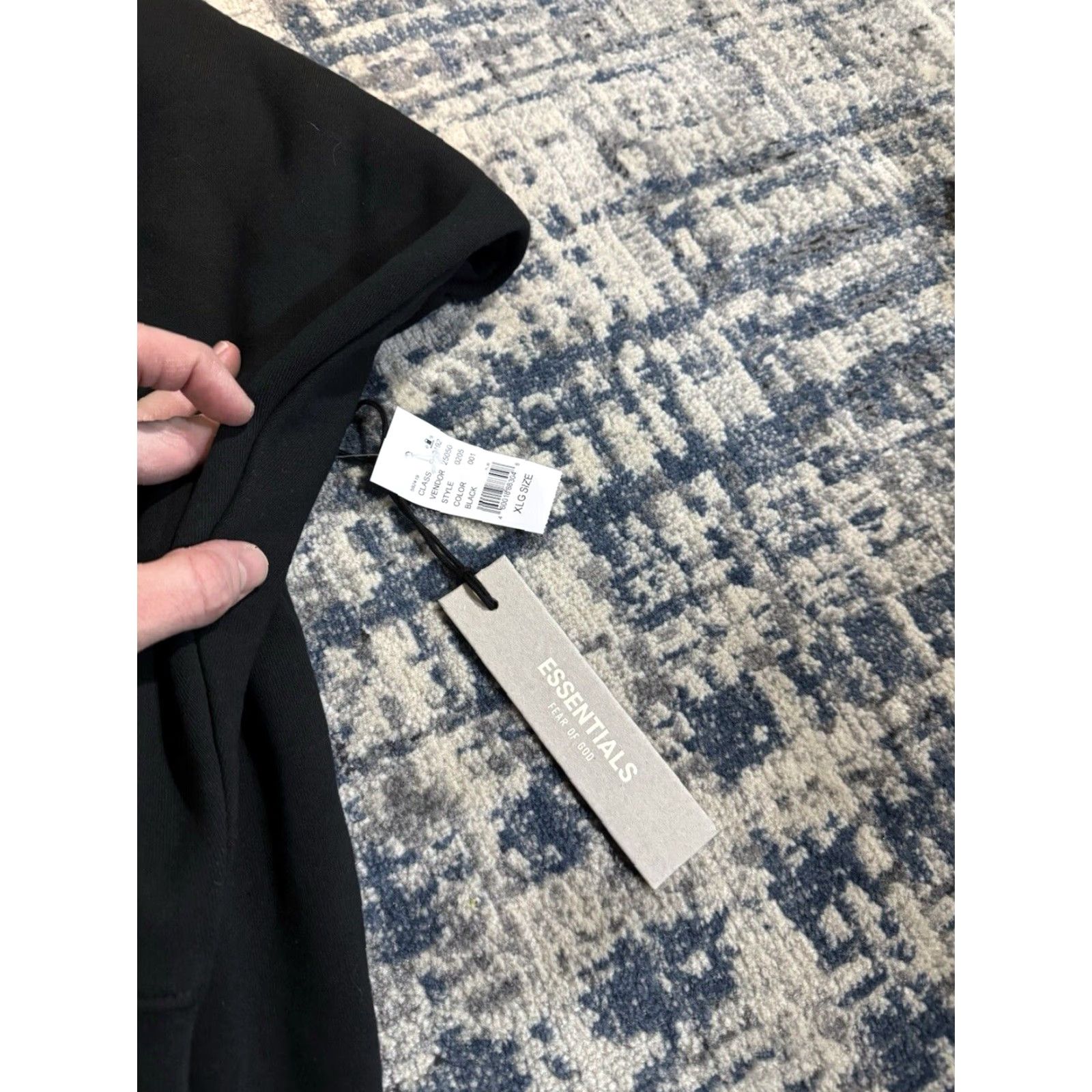 Essentials Fear Of God Essentials Hoodie Mens XL Black Pullover Hooded Logo Pockets Brand New NWT Designer Size US XL / EU 56 / 4 - 4 Thumbnail