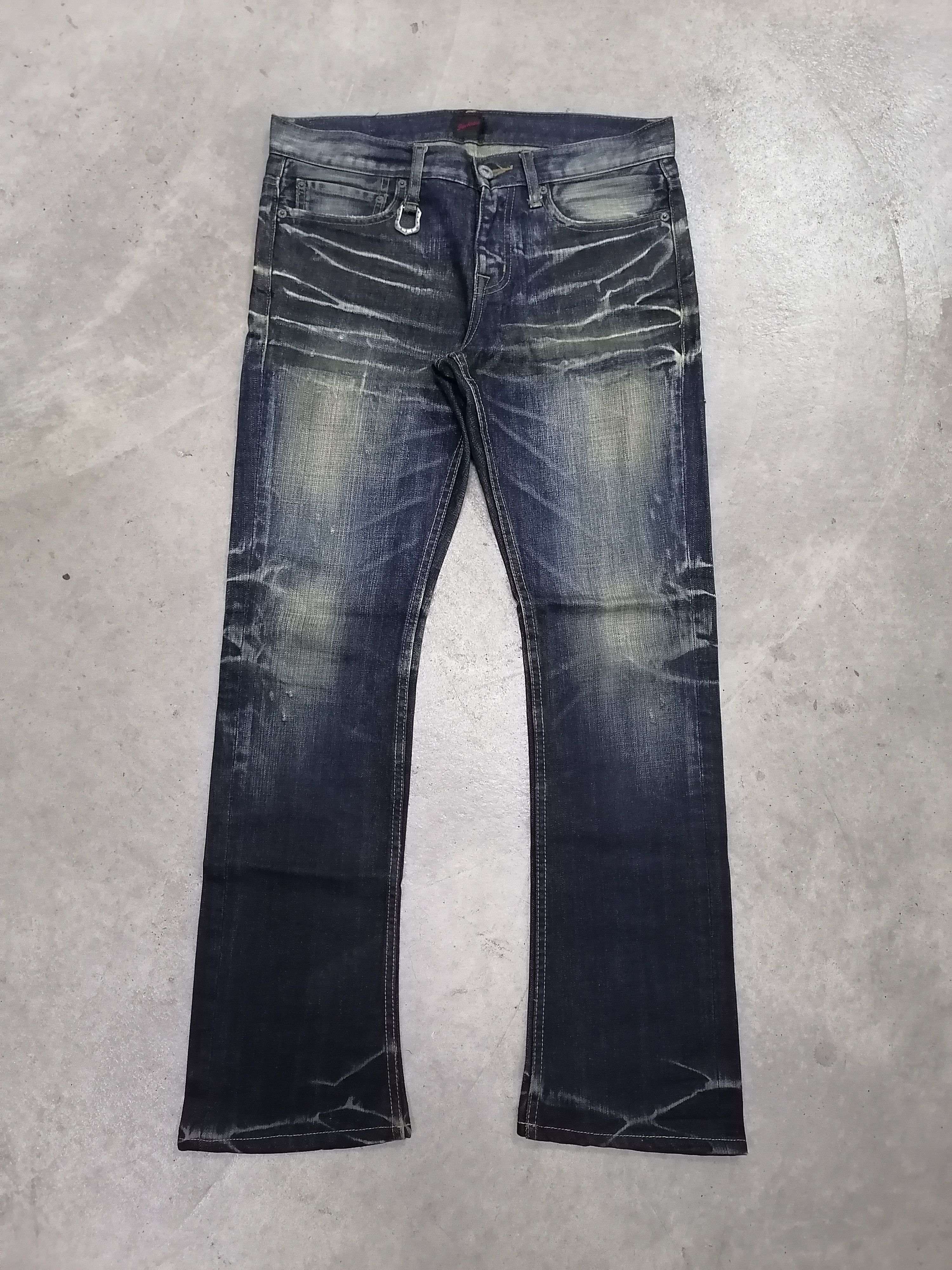 Japanese Brand Flare Jeans Jackrose Claw Mark Erd Denim Pants Size US 33 - 2 Thumbnail