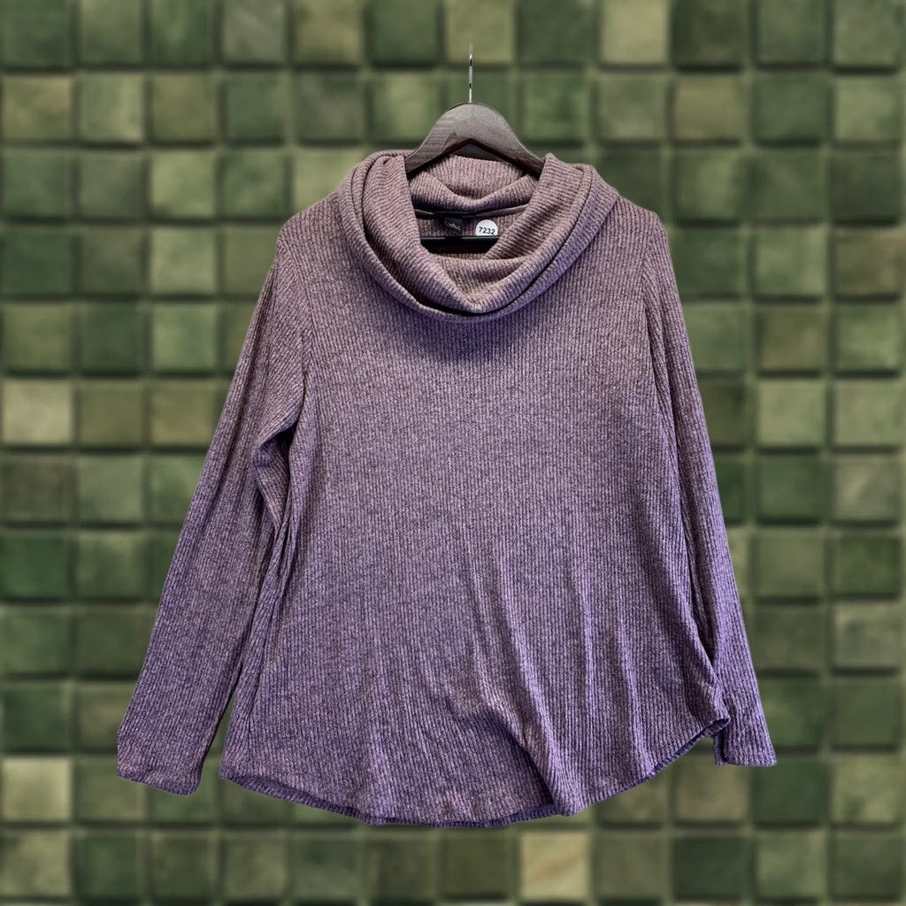 Alyx ALYX Dark Rose Knit Ribbed Cowl Neck Sweater Womens L-NWT-7232 Size L / US 10 / IT 46 - 1 Thumbnail