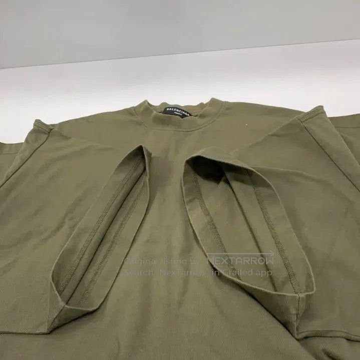 Balenciaga Balenciaga Military Green Logo Print T. Size US M / EU 48-50 / 2 - 6 Thumbnail