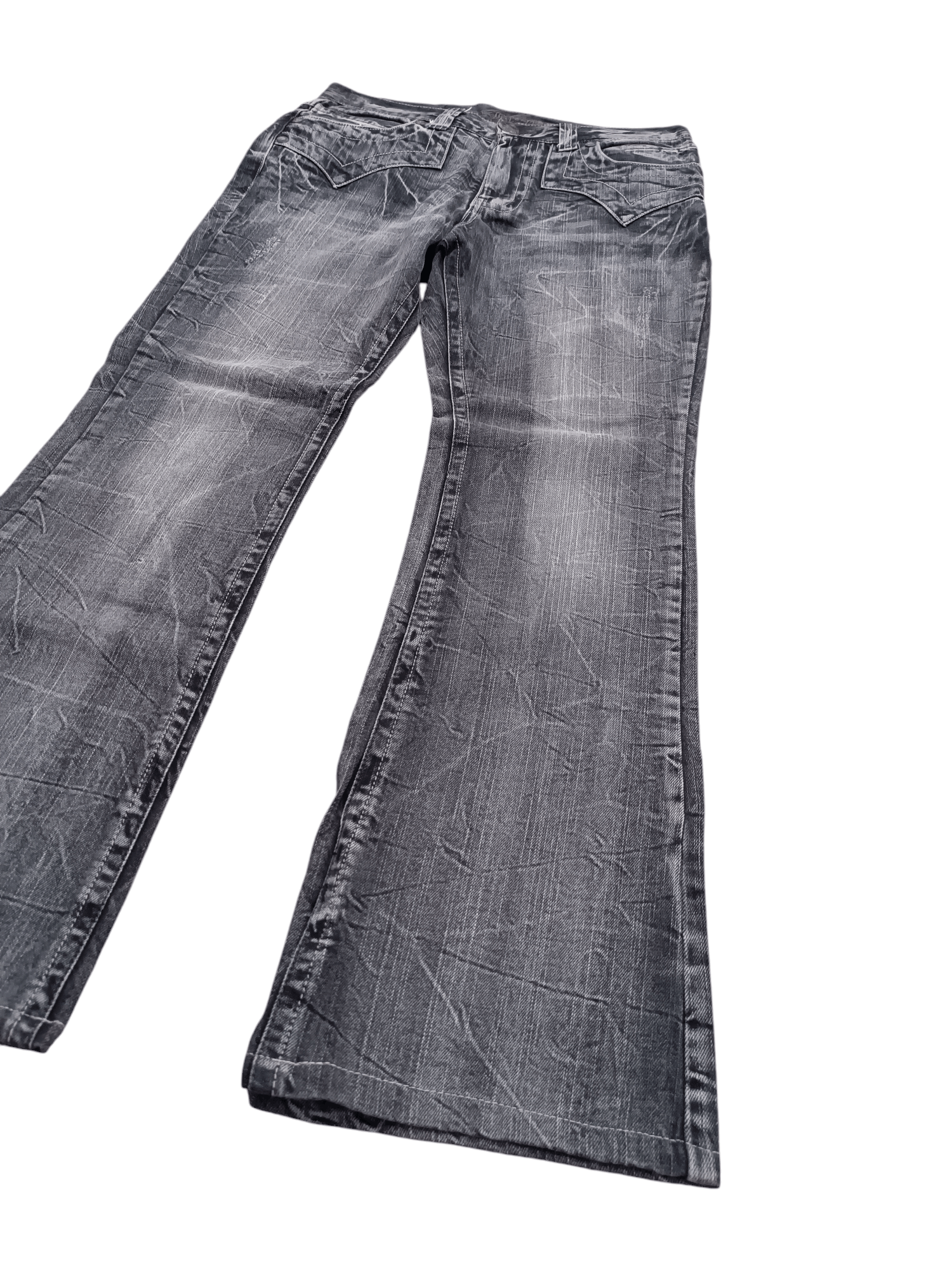 Japanese Brand FLARED 🔥 BLOW BY BLUE DISTRESSED WHISKERS FADED JEANS Size US 31 - 7 Thumbnail
