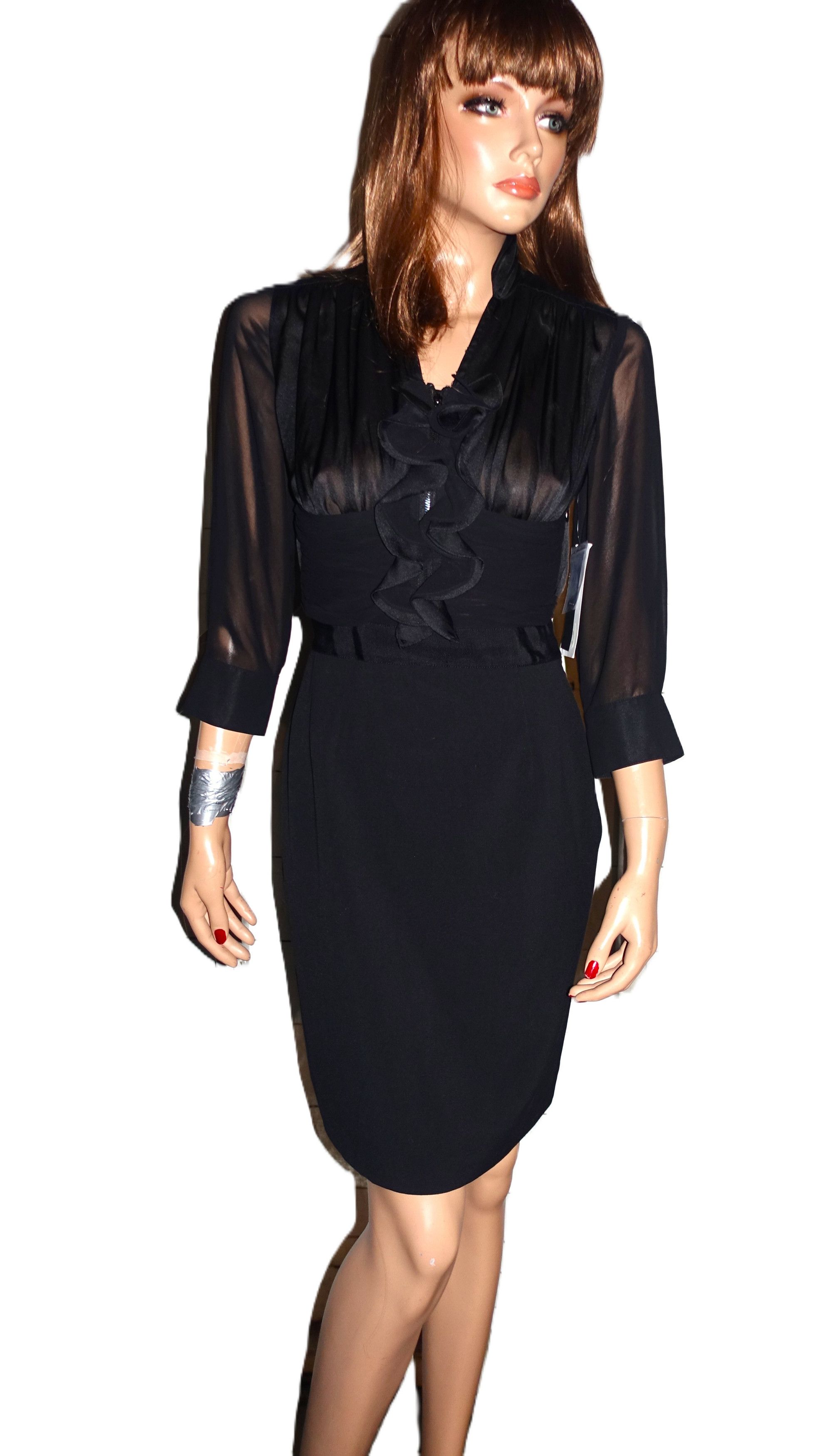 Kenneth Cole Kenneth Cole New York Black Ruffle Dress 4 NWT $150 Size S / US 4 / IT 40 - 2 Thumbnail