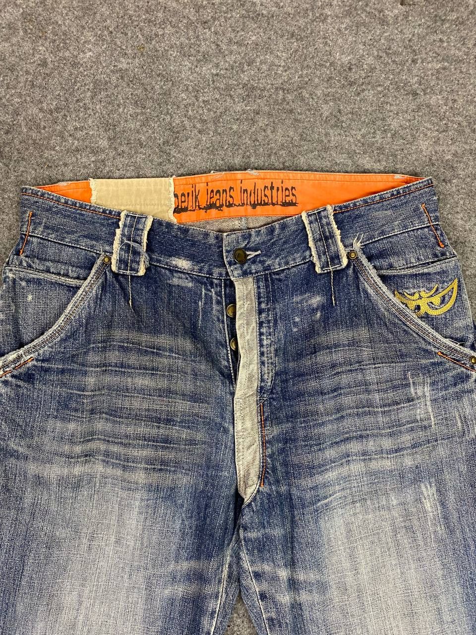 Japanese Brand berik japanese brands distressed style denim nice design Size US 35 - 8 Thumbnail