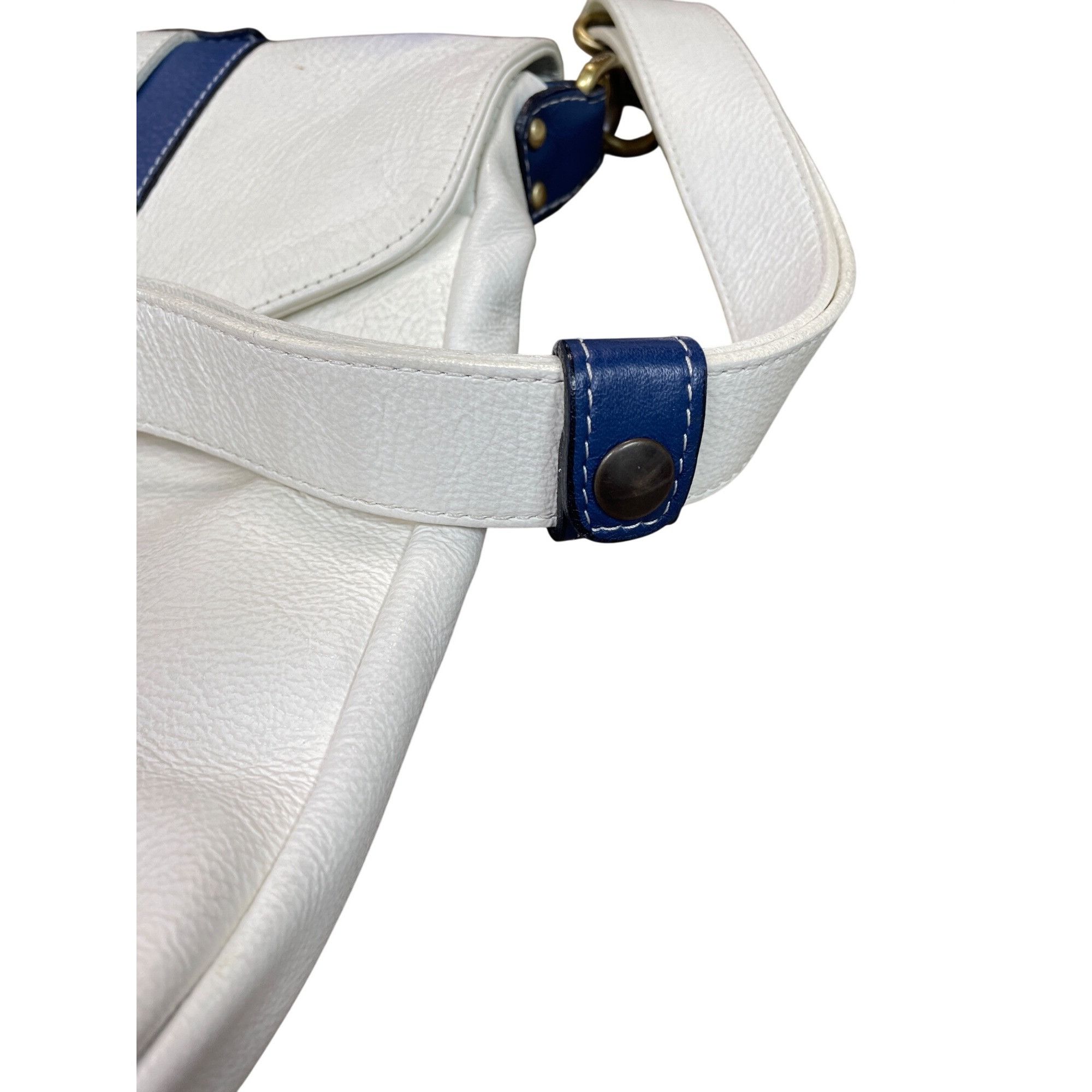Other Avorio Italy leather white blue adjustable crossbody shoulde Size ONE SIZE - 14 Thumbnail