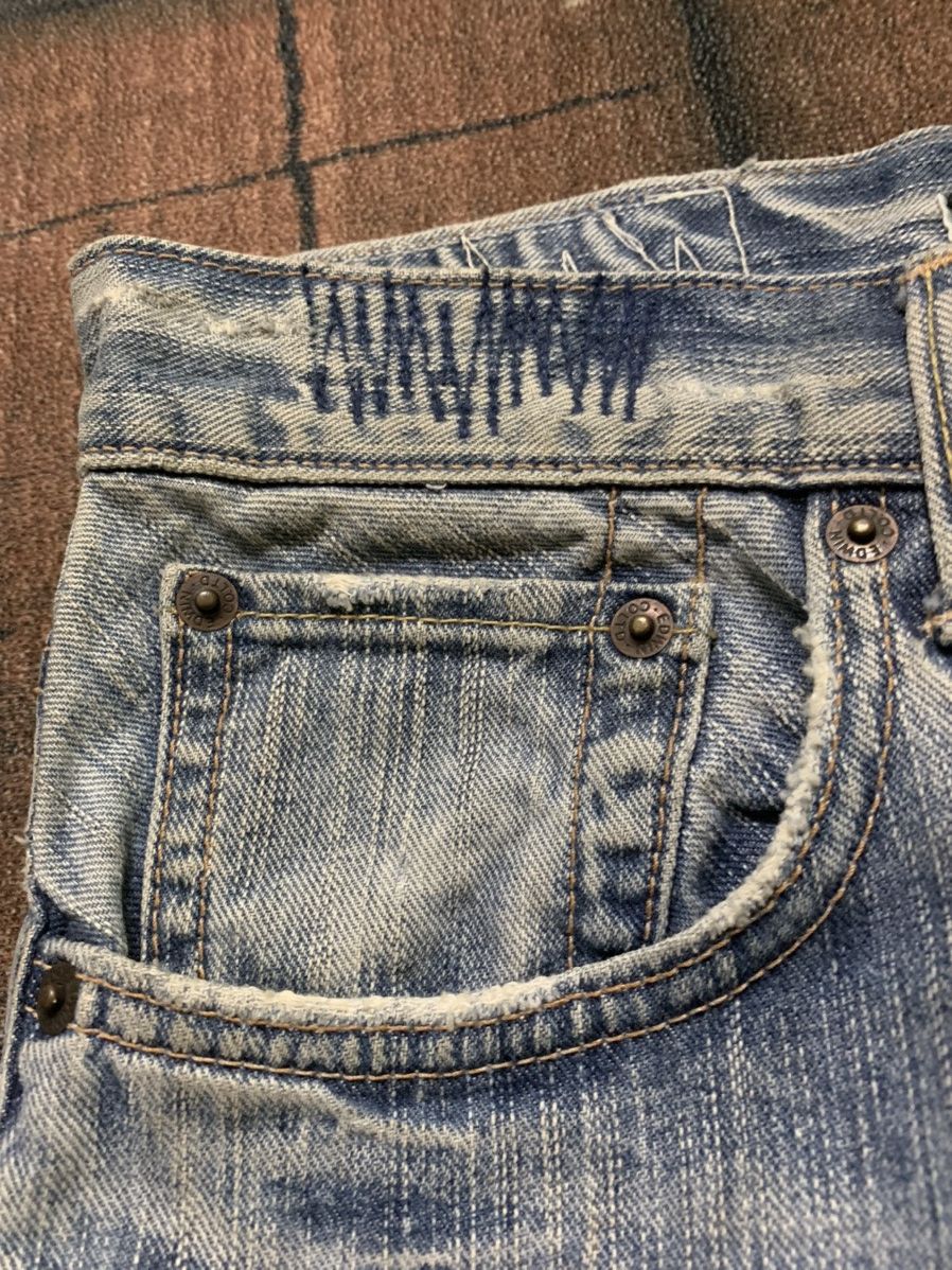 Edwin FLARE vintage edwin distressed denim patchwork sashiko Size US 29 - 8 Thumbnail