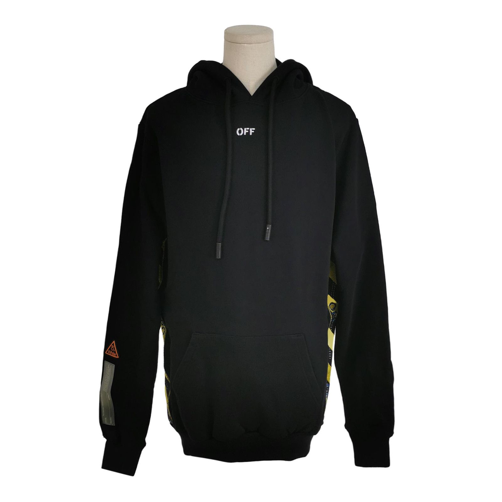 Off-White Caution Tape Off White Hoodie | Grailed