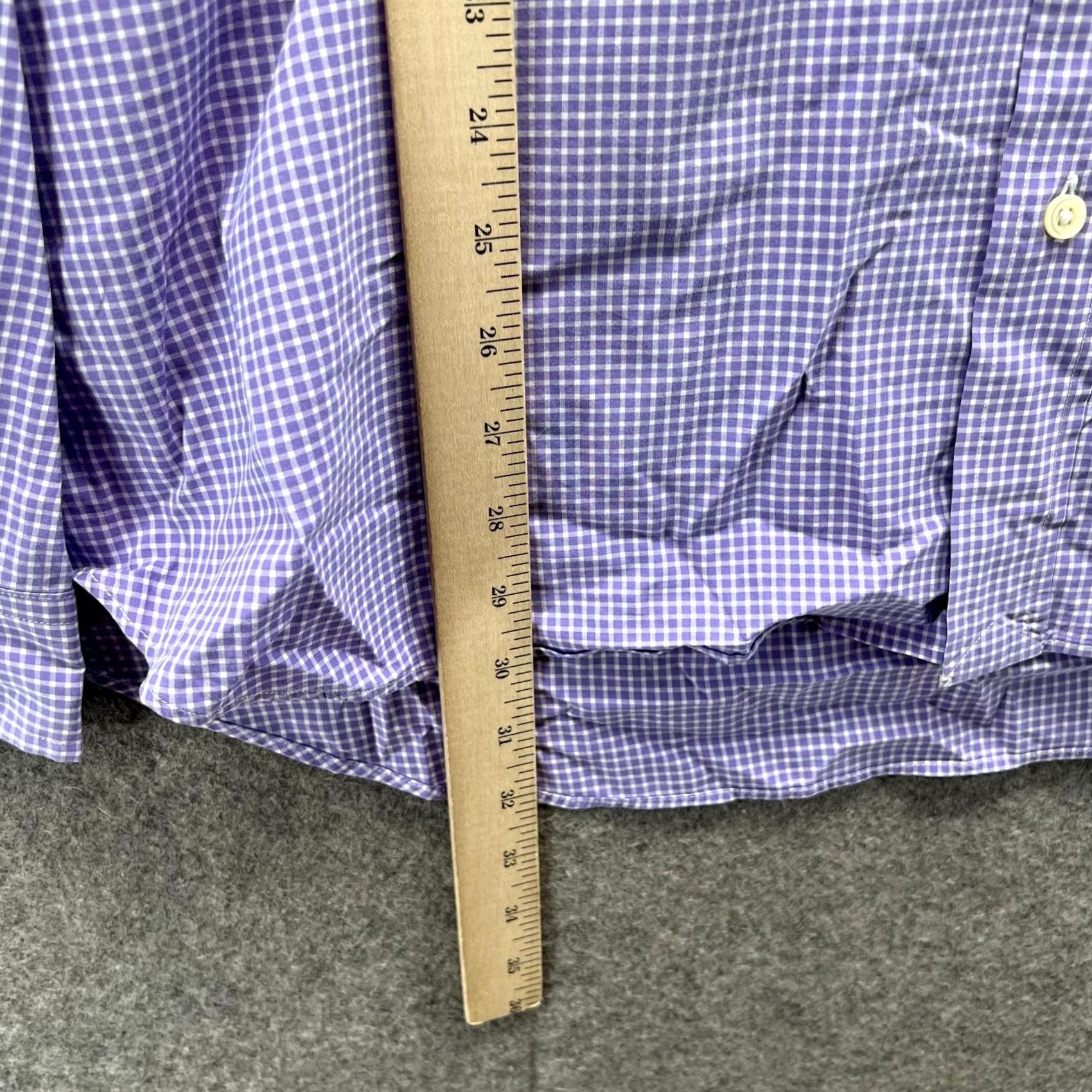 Ralph Lauren VINTAGE Ralph Lauren Shirt Men 2XB Gingham Purple Pony Button Down Classic Fit 2XB Purple Boys? Size US XXL / EU 58 / 5 - 3 Thumbnail