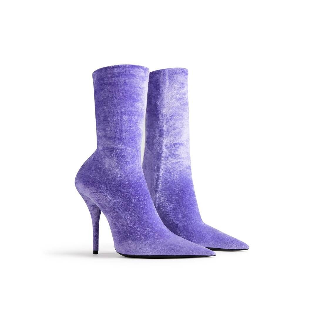 Balenciaga o1w1db10625 Knife 110mm Booties in Lilac Size US 6 / IT 36 - 2 Thumbnail