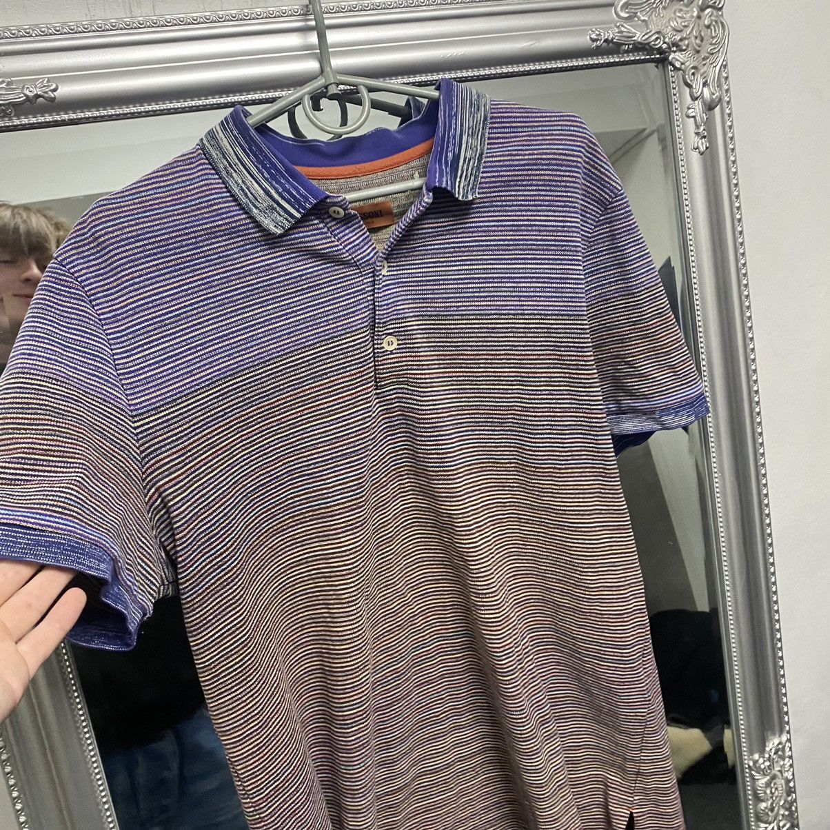 Missoni Missoni Striper Polo T-Shirt Vintage Size US L / EU 52-54 / 3 - 4 Thumbnail