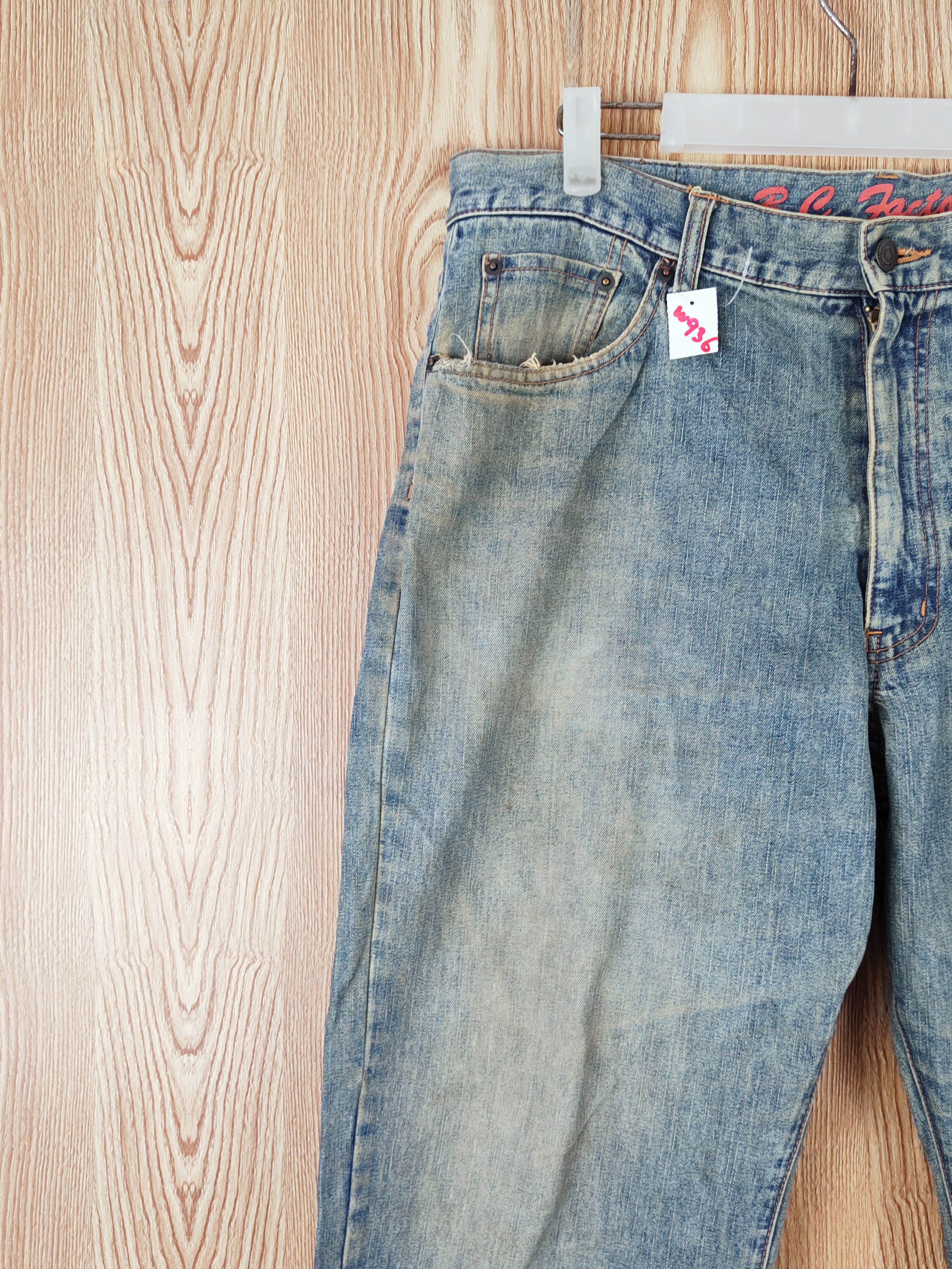 Japanese Brand B.C Factory Blue Faded Distressed Ripped Jeans #W936 Size US 36 / EU 52 - 3 Thumbnail