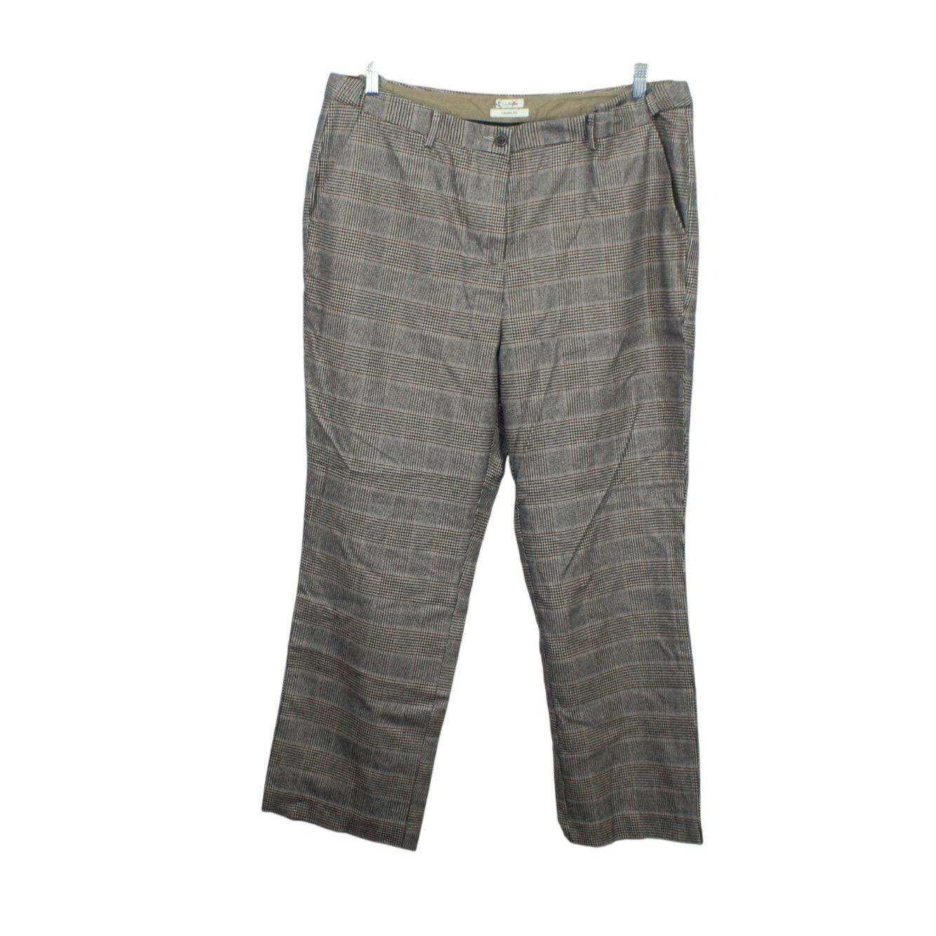 L.L. Bean LL Bean Women's Plaid Classic Fit Lined Career Dress Pants Size 40" / US 18 - 1 Thumbnail