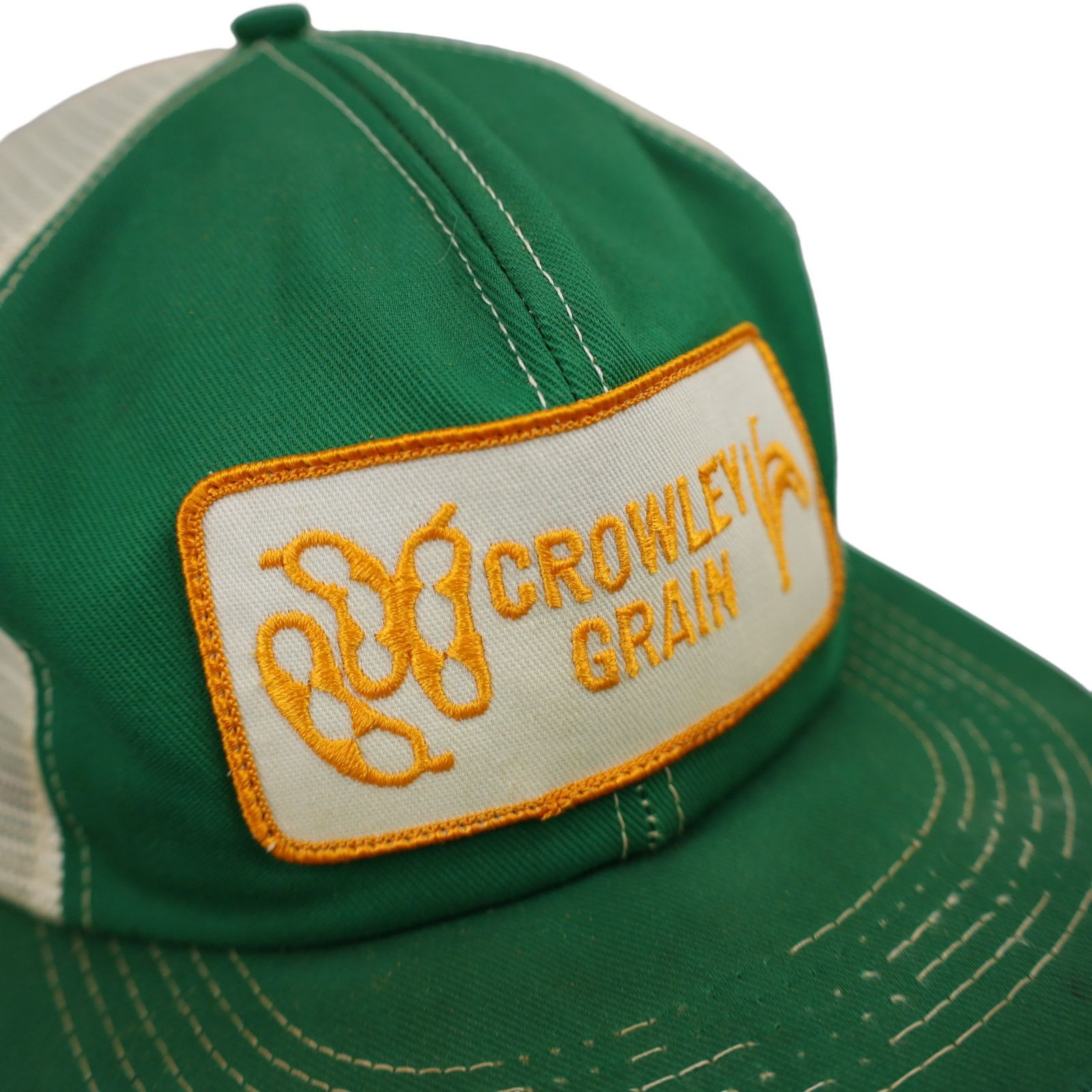 Vintage Vintage K-Products Crowley Grains Patch Mesh Snapback Hat Size ONE SIZE - 4 Thumbnail
