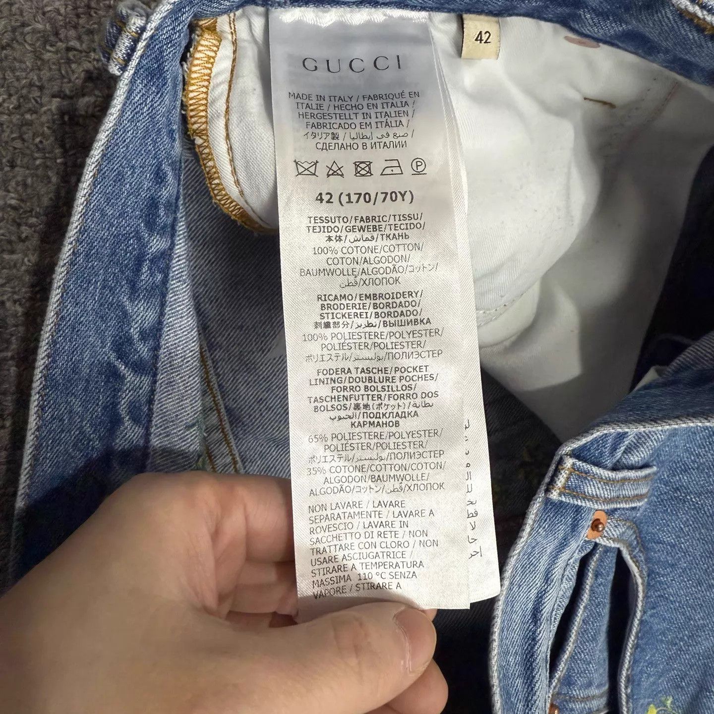 Gucci Gucci Embroidered Denim Women's Skirt 42 99 New Size 28" / US 6 / IT 42 - 4 Thumbnail