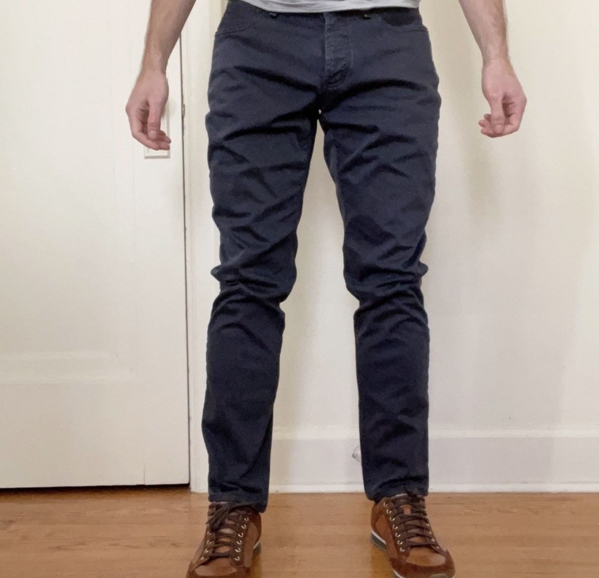 DENHAM Men’s Denham Razor Slim Fit Chino Pants - Navy 32x32 Size US 32 / EU 48 - 10 Thumbnail