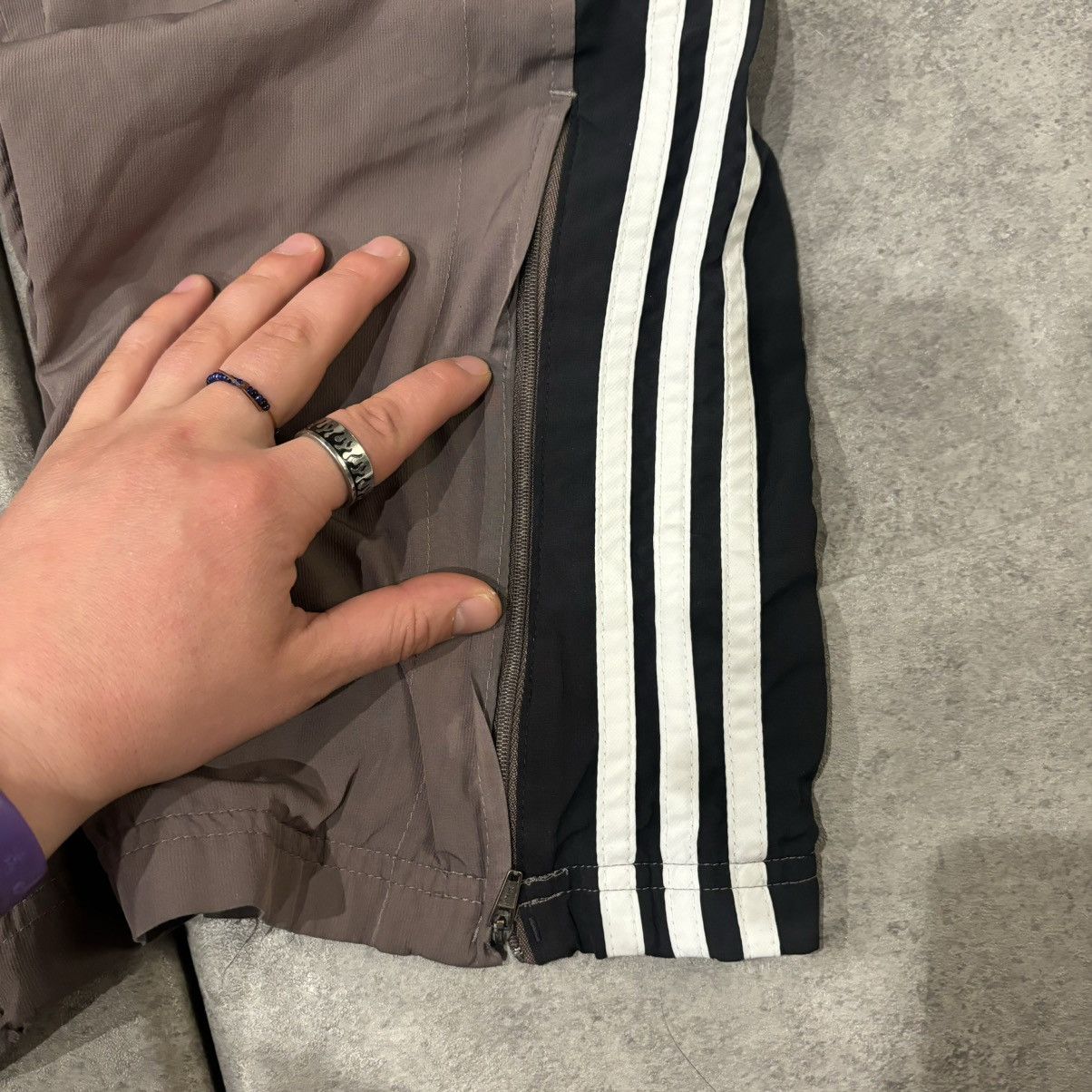Adidas Y2k gray adidas 3 stripe lined track pants Size US 30 / EU 46 - 4 Thumbnail