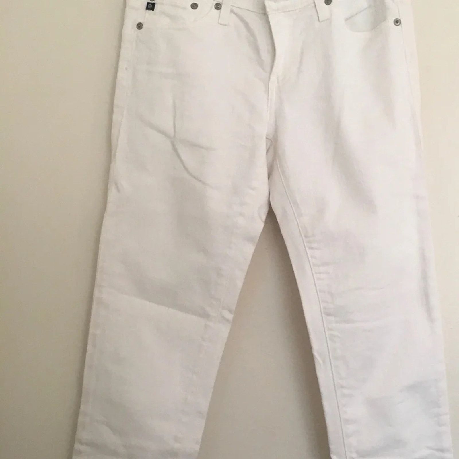 AG Adriano Goldschmied Adriano Goldschmied white stilt cigarette leg jeans size 28R Size 28" / US 6 / IT 42 - 5 Thumbnail