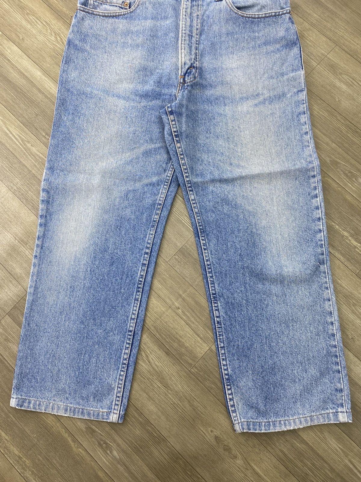 Levi's Vintage Clothing 🇺🇸1990s Vintage Levis 501 USA Straight 36x33 Light Blue Jeans Size US 33 - 2 Thumbnail