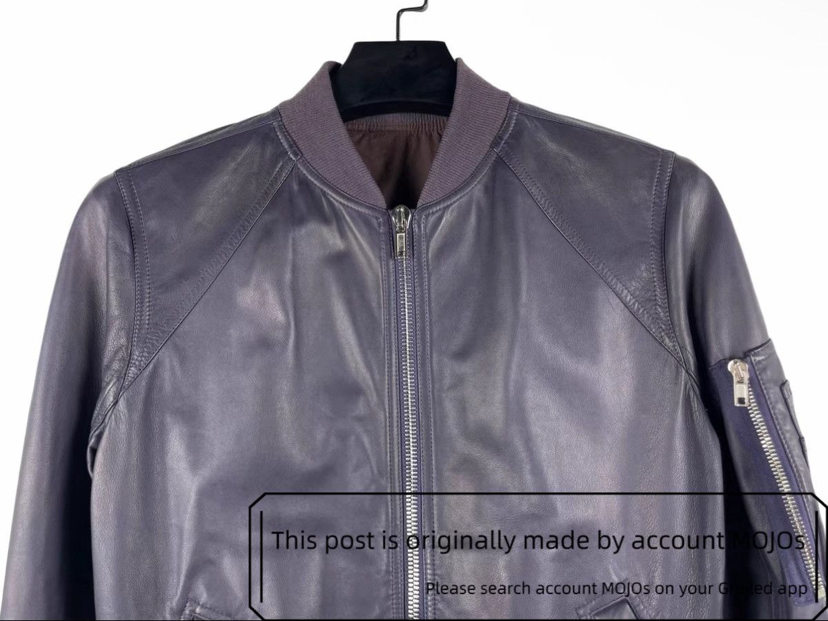 Rick Owens Sz 50 Rick Owens 17AW Raglan Lambskin Leather Bomber mojos24 Size US M / EU 48-50 / 2 - 3 Thumbnail