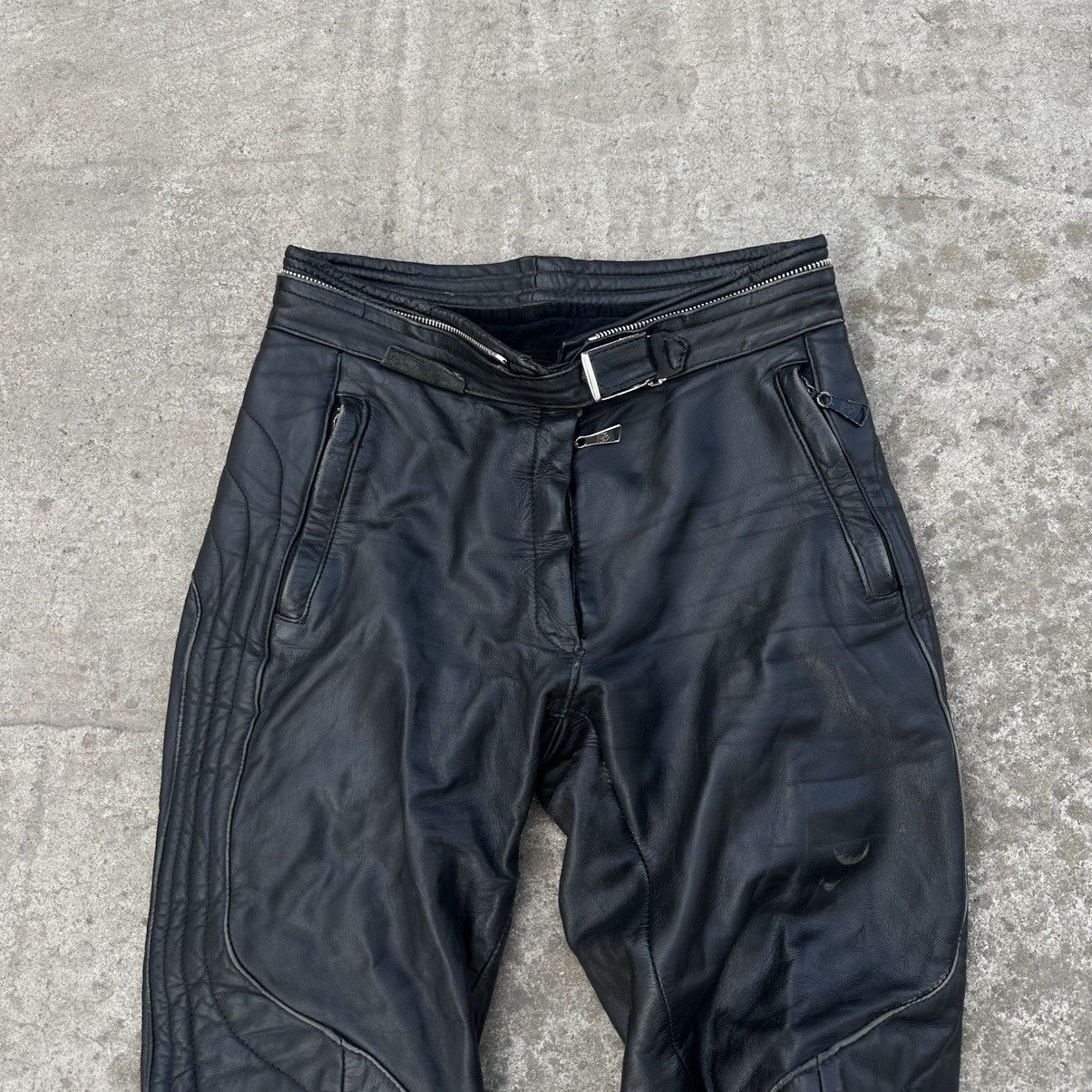 Japanese Brand Vintage Japanese Style Leather Moto Pants Y2K 90s Crazy Size US 28 / EU 44 - 6 Thumbnail