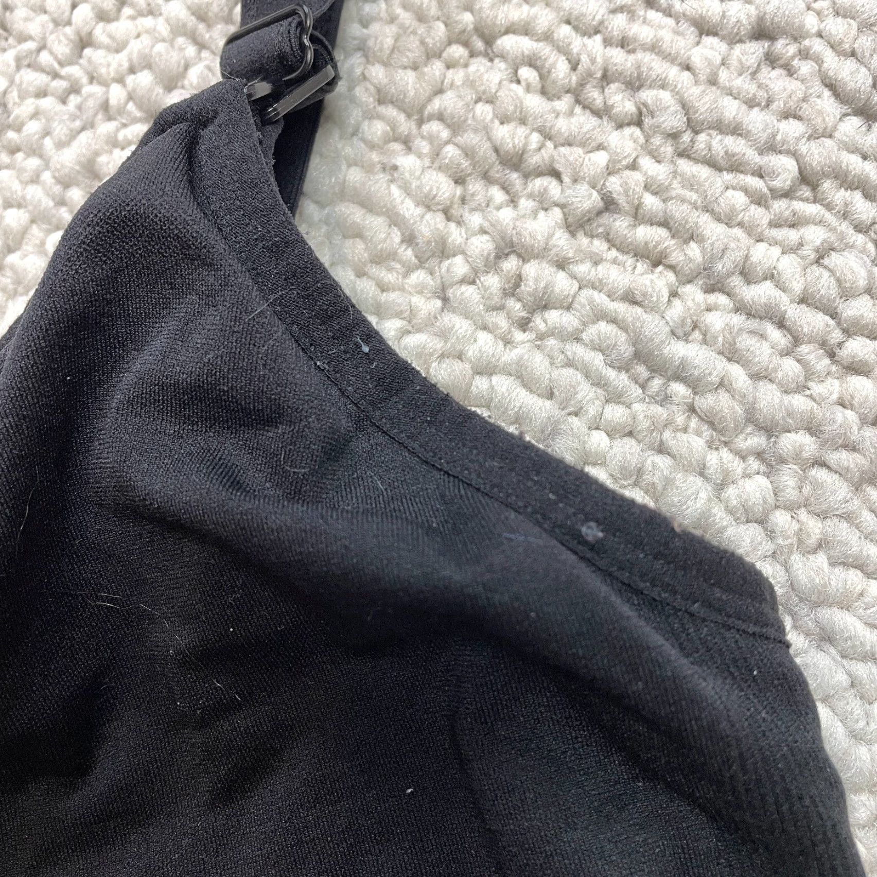 Vintage HOFISH Bralette Women Solid Black Adjustable Strap L Wireless One Size Cup One Size Size ONE SIZE - 7 Thumbnail