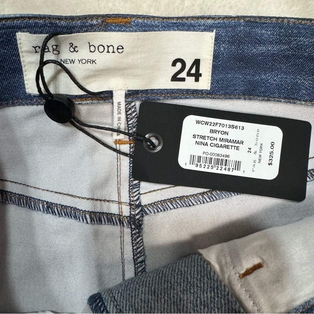 Rag & Bone NWT New $325 Rag & Bone Stretch Miramar Nina Cigarette Jean Size 24" / US 00 / IT 34 - 7 Thumbnail