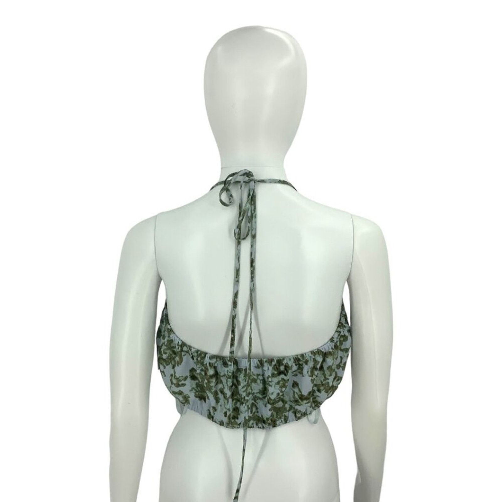 Other Open Edit Halter Neck Crop Top Floral Medium NWOT $39 MSRP Size M / US 6-8 / IT 42-44 - 7 Thumbnail