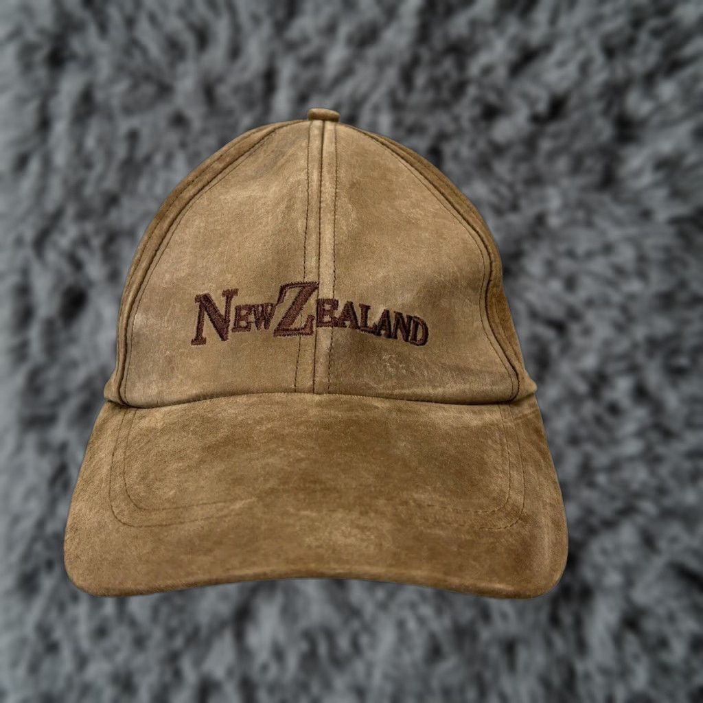 Vintage Leather Baseball Cap Brown Adjustable One Size Mens Sheep Soft Travel Size ONE SIZE - 1 Thumbnail