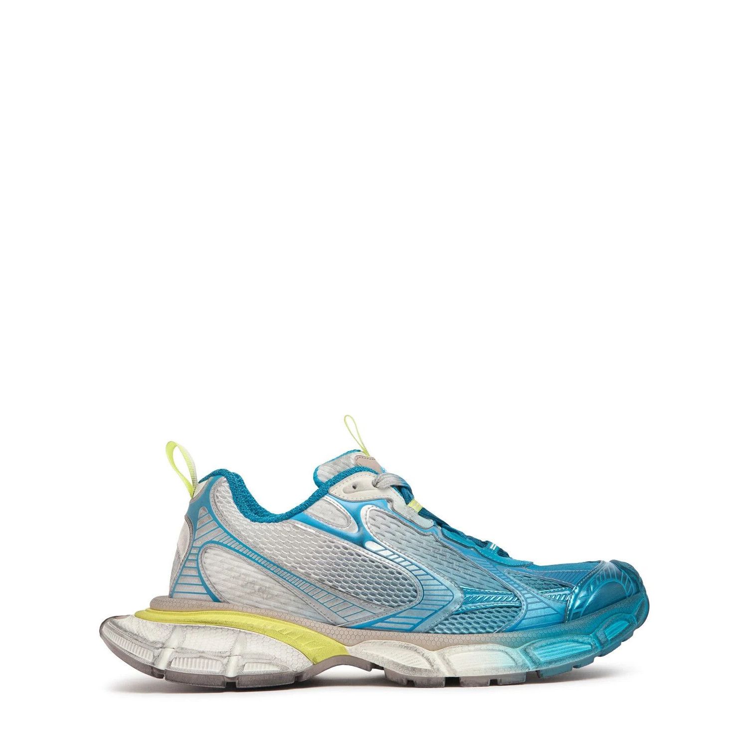 BALENCIAGA 3XL $1190 Men's Blue/Yellow Sneakers New & Authen