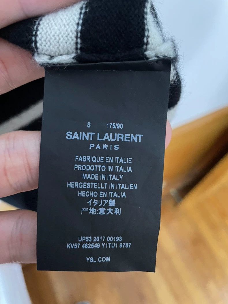 Saint Laurent Paris Saint Laurent Paris Saint Laurent Black and White Striped Size US S / EU 44-46 / 1 - 4 Thumbnail