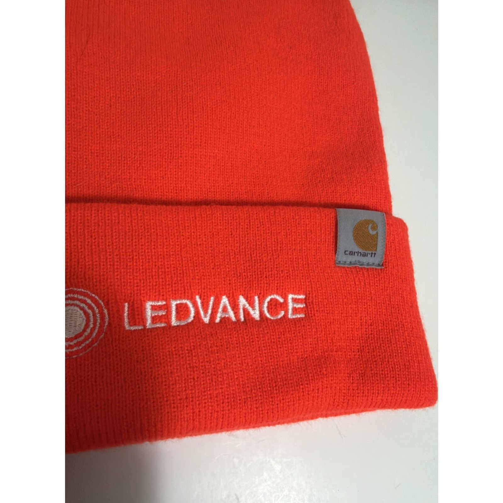 Carhartt Carhartt Beanie Safety Orange Acrylic One Size Embroidered “ledvance” Mens Size ONE SIZE - 3 Thumbnail