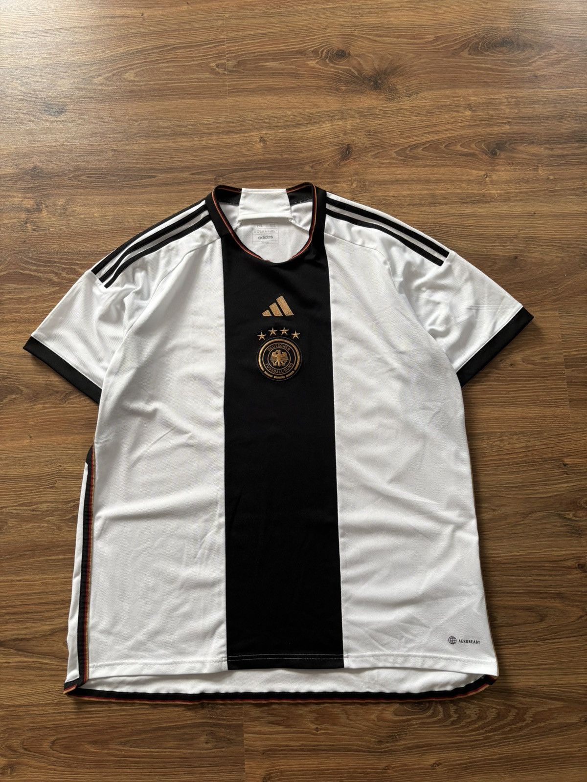 Adidas × Vintage Adidas Germany 2022/23 Soccer Jersey Home Shirt Deutschland Size US XXL / EU 58 / 5 - 1 Thumbnail