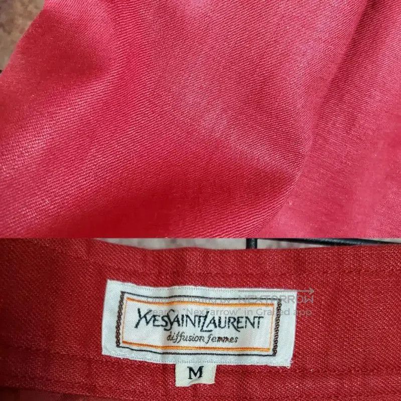 Other YSL Red Linen Midi Skirt for Summer . Size 29" - 7 Thumbnail
