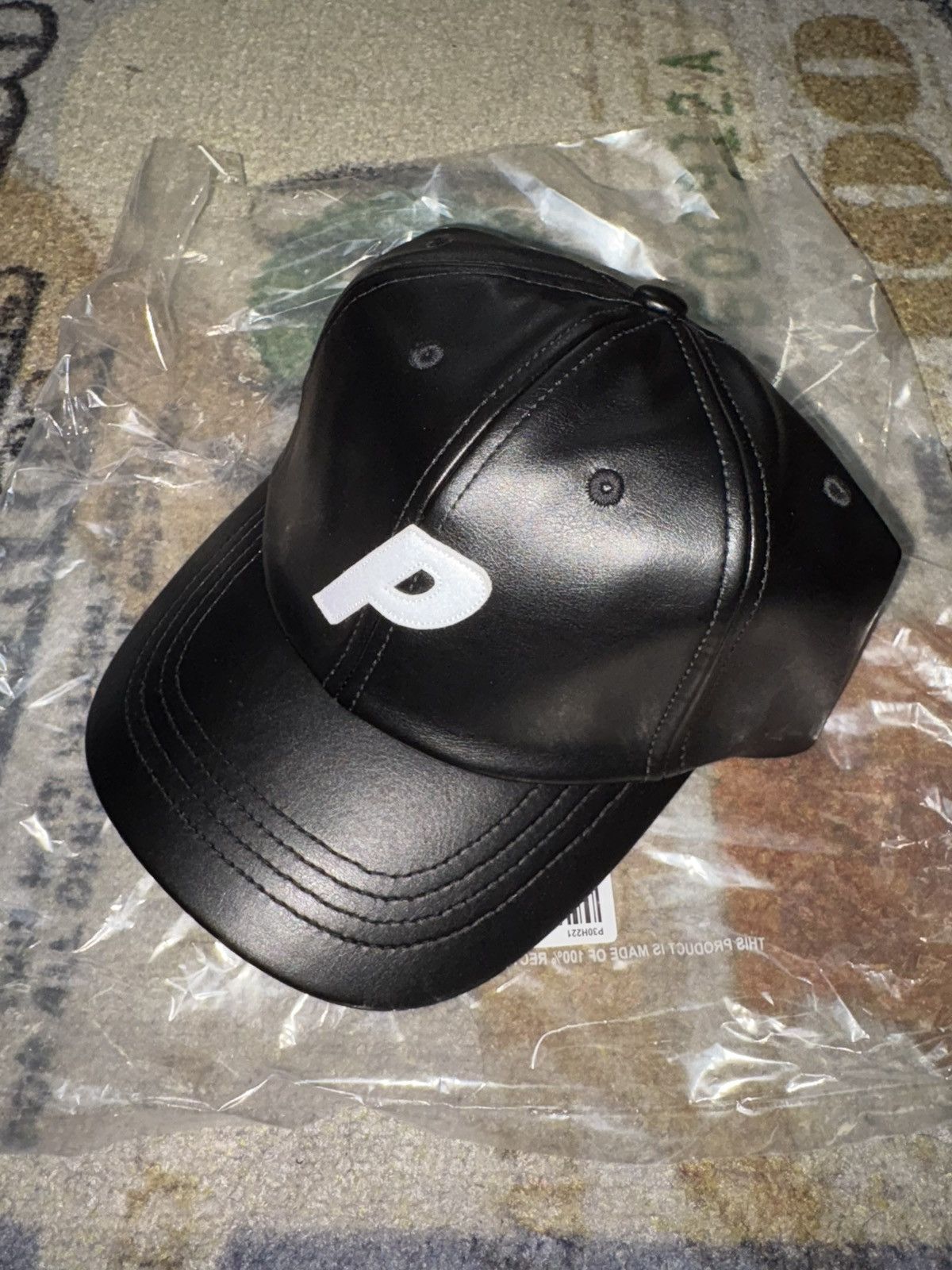 Palace Palace Faux Leather P 6-Panel Hat Size ONE SIZE - 1 Thumbnail
