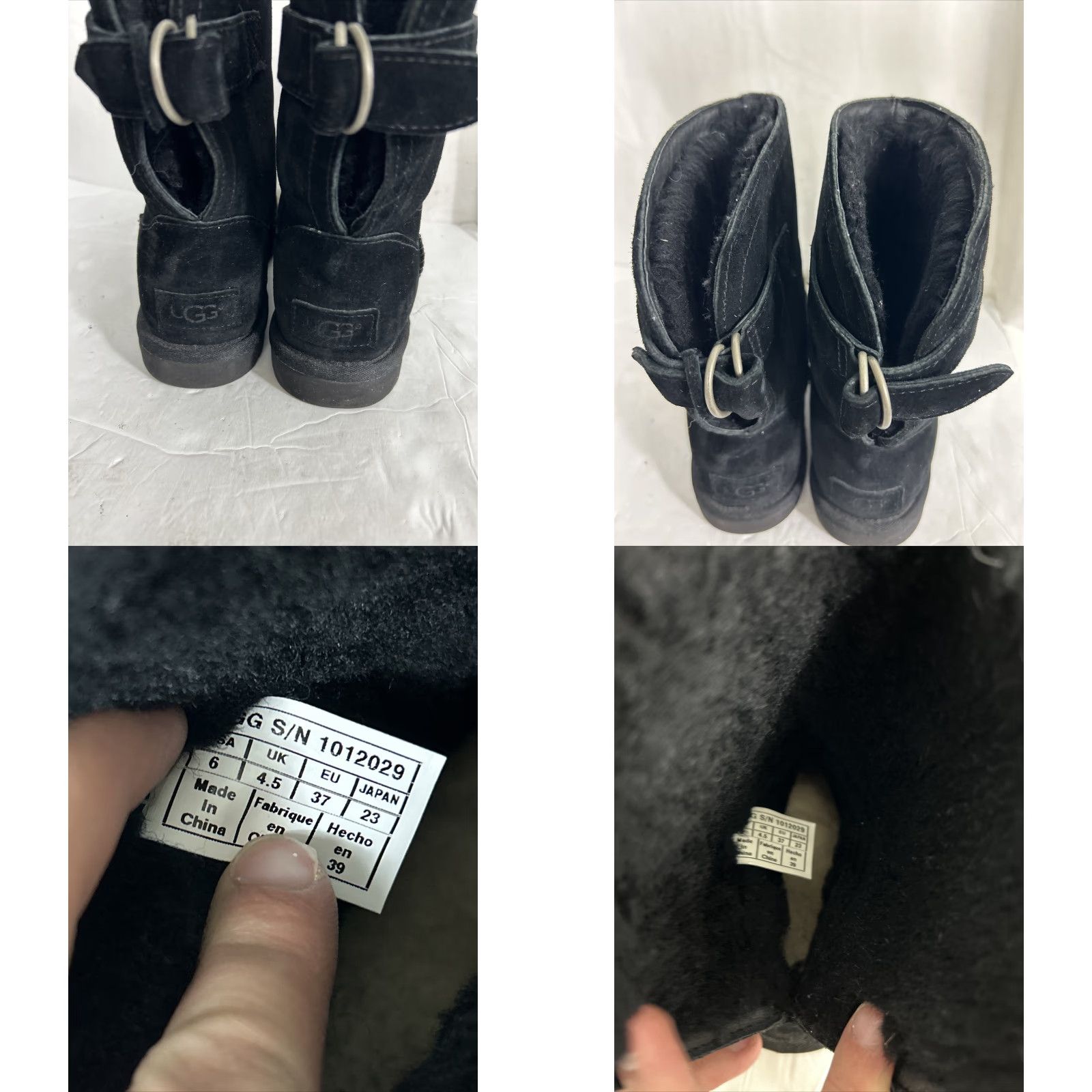 Ugg UGG Australia Remora Boots Black Sheepskin Buckle Fashion Comfort Bling Women 6 Shoes Suede Wool Australia 1012029 Size 28" / US 6 / IT 42 - 9 Thumbnail