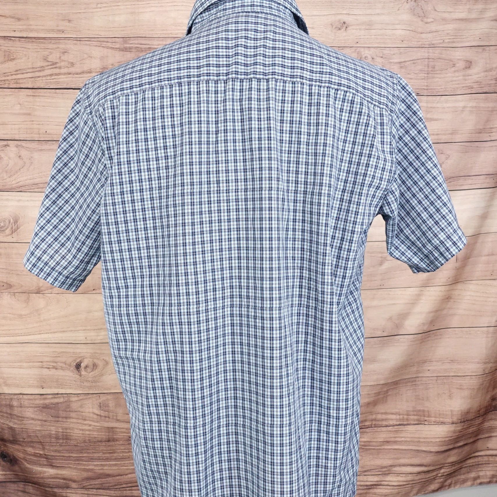 Aeropostale AEROPOSTALE Blue Plaid Short Sleeve Button-Up Shirt Adult Medium Men's Size US M / EU 48-50 / 2 - 4 Thumbnail