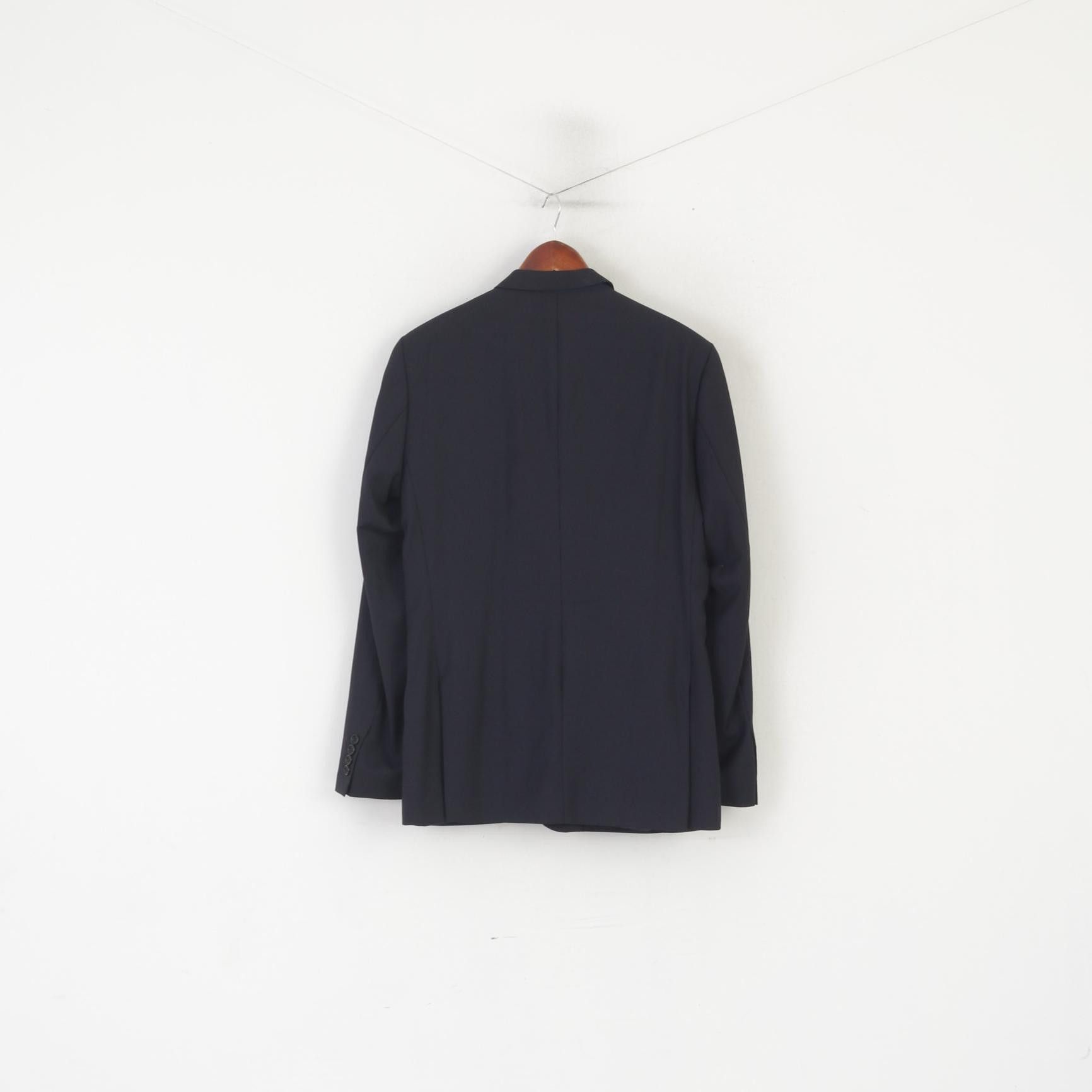 Cos COS Men 50 40 Blazer Navy Striped Wool Vanalba 0833 Size 40R - 7 Thumbnail