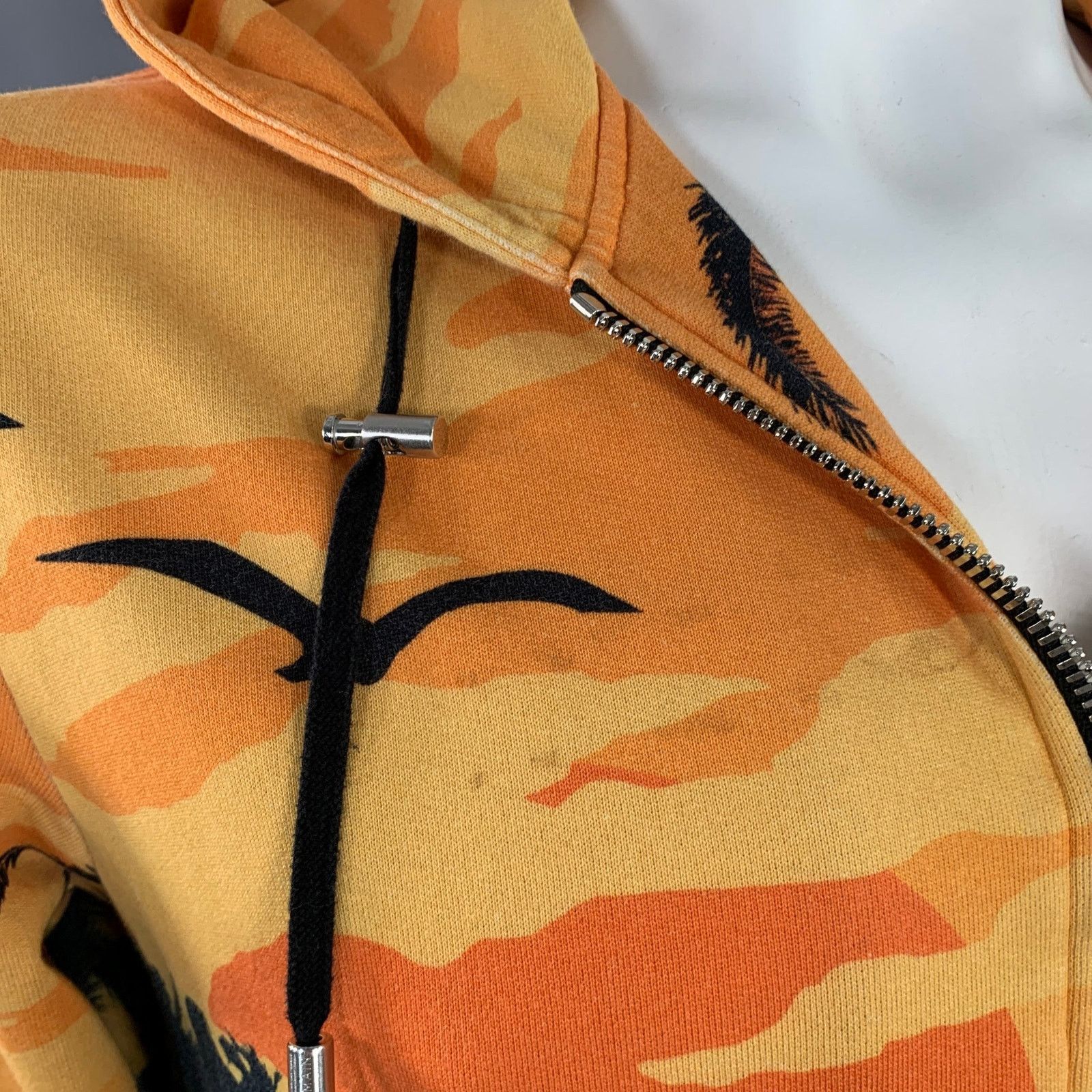 Balmain BALMAIN Orange Blue Tropical Cotton Hooded Zip Up Sweatshirt Size US L / EU 52-54 / 3 - 7 Thumbnail