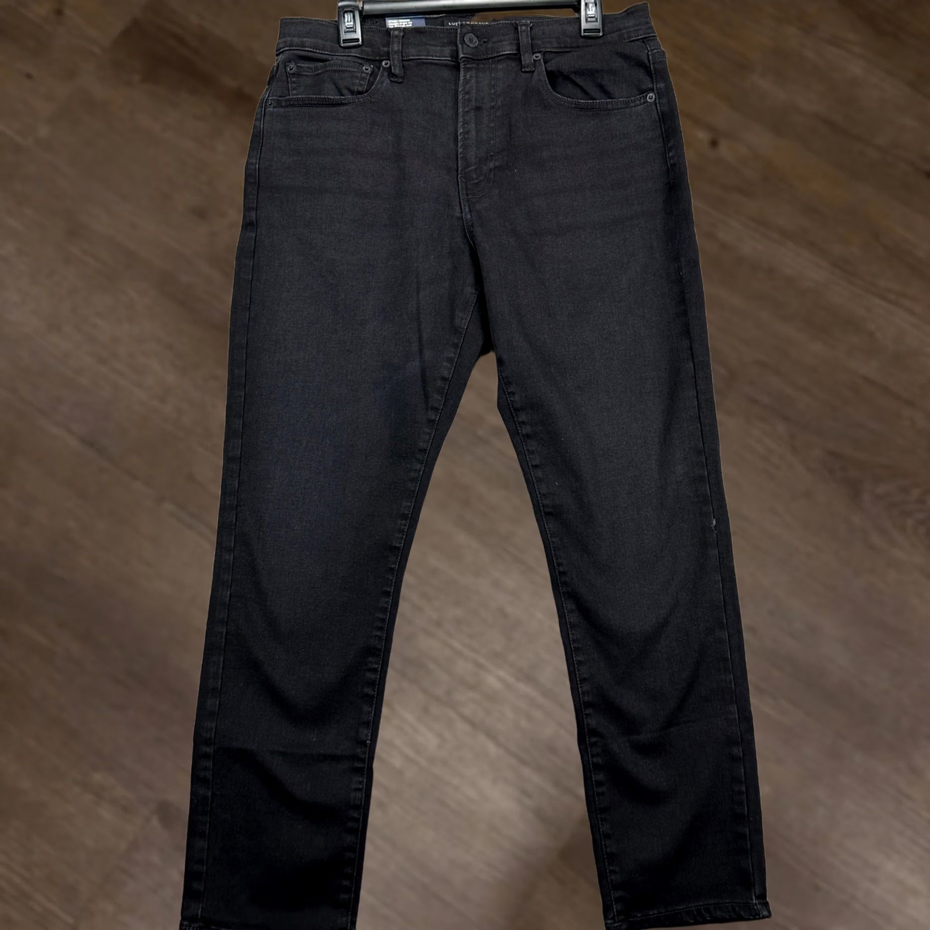 Lucky Brand Lucky Brand 412 Men Slim Fit Jeans 32X30 Black Denim Athletic Pocket 5 Pocket Stretch NEW Size US 32 / EU 48 - 1 Thumbnail