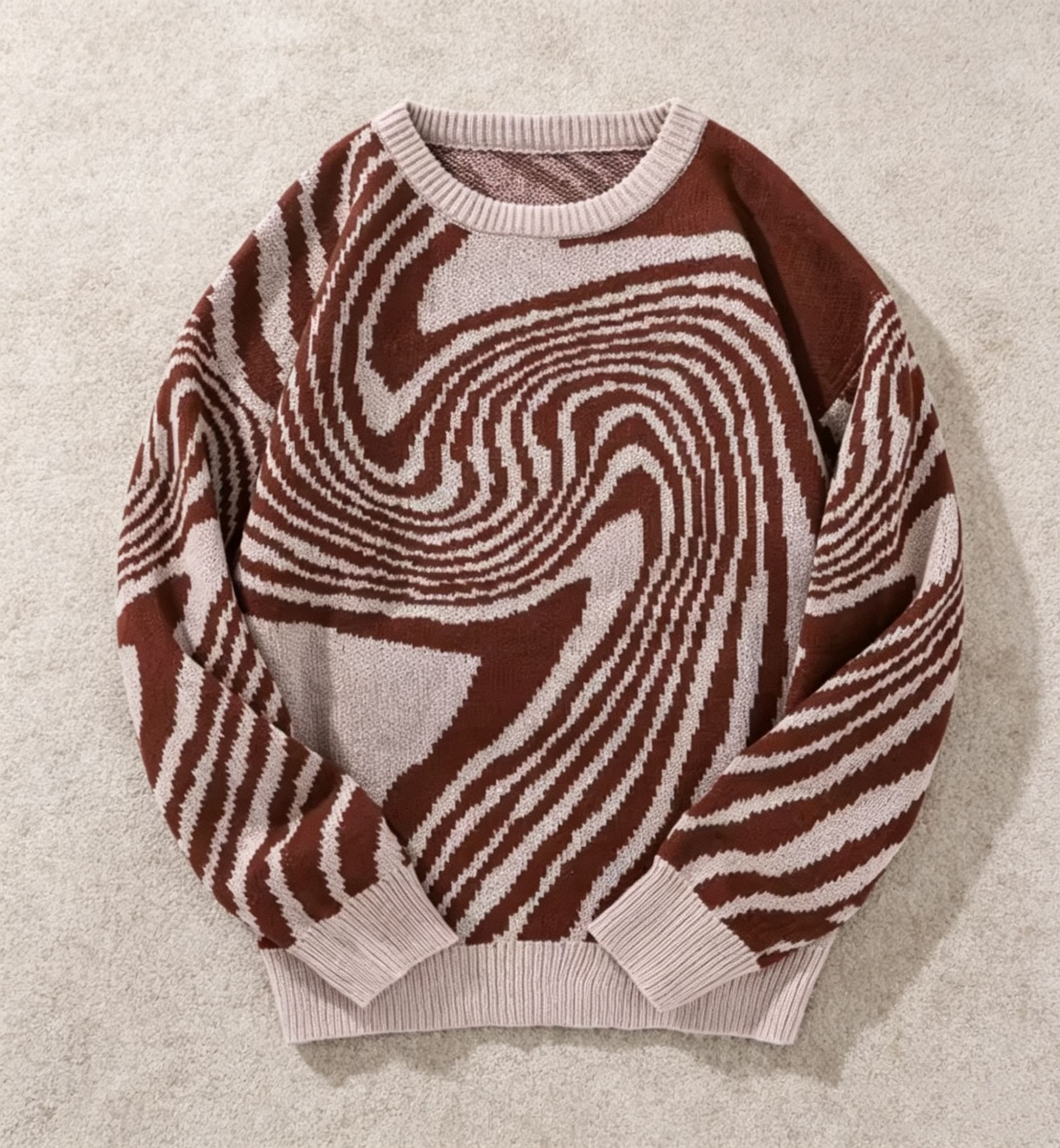 Japanese Brand Streetwear Vintage Maze Sweater Jacquard Knitted Sweatshirt Size US M / EU 48-50 / 2 - 1 Thumbnail