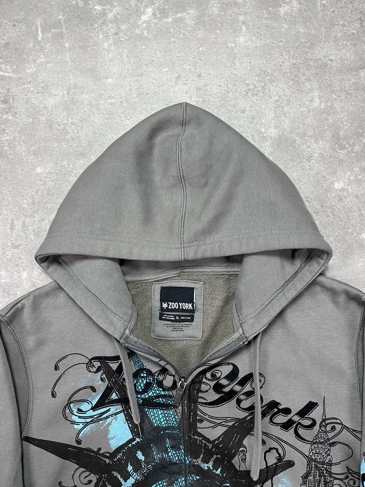Zoo York 00s Rare Zoo York Liberty Statue Printed Baggy Zip Hoodie XL Size US L / EU 52-54 / 3 - 8 Thumbnail