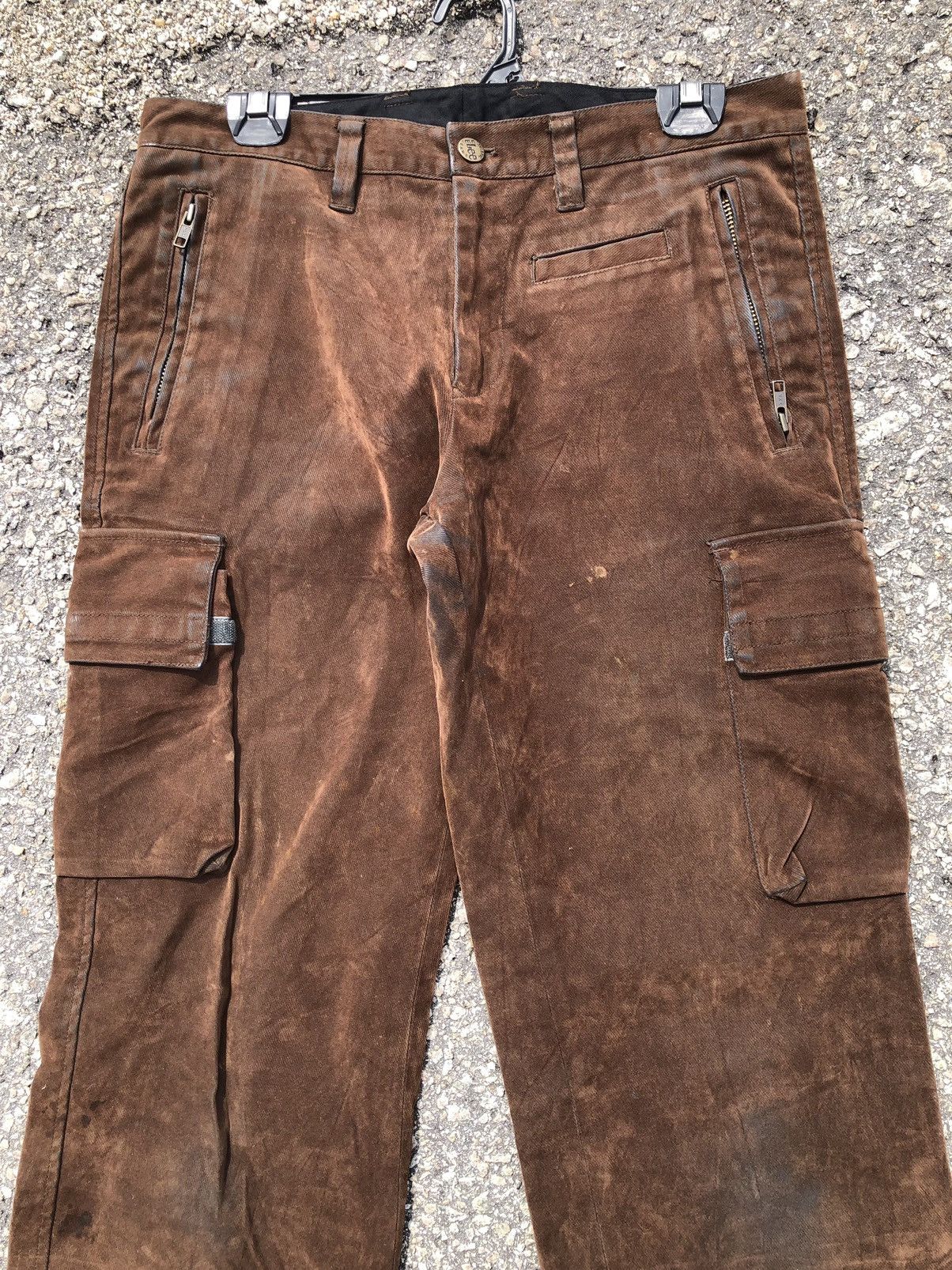 Japanese Brand Vintage COMME CA ISM Suede Cargo Pant Size US 32 / EU 48 - 2 Thumbnail