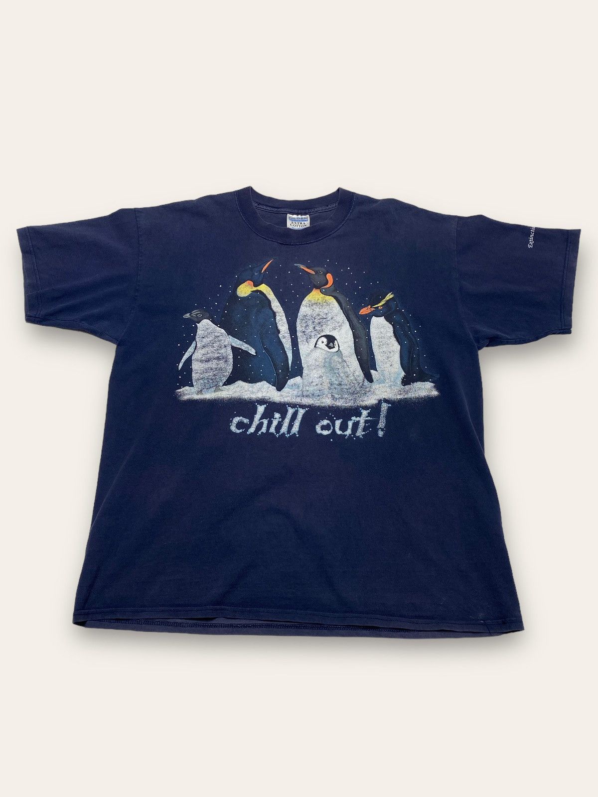 Other Vintage CHILL OUT Penguins Family Navy Big Logo Tee Size US XL / EU 56 / 4 - 1 Thumbnail